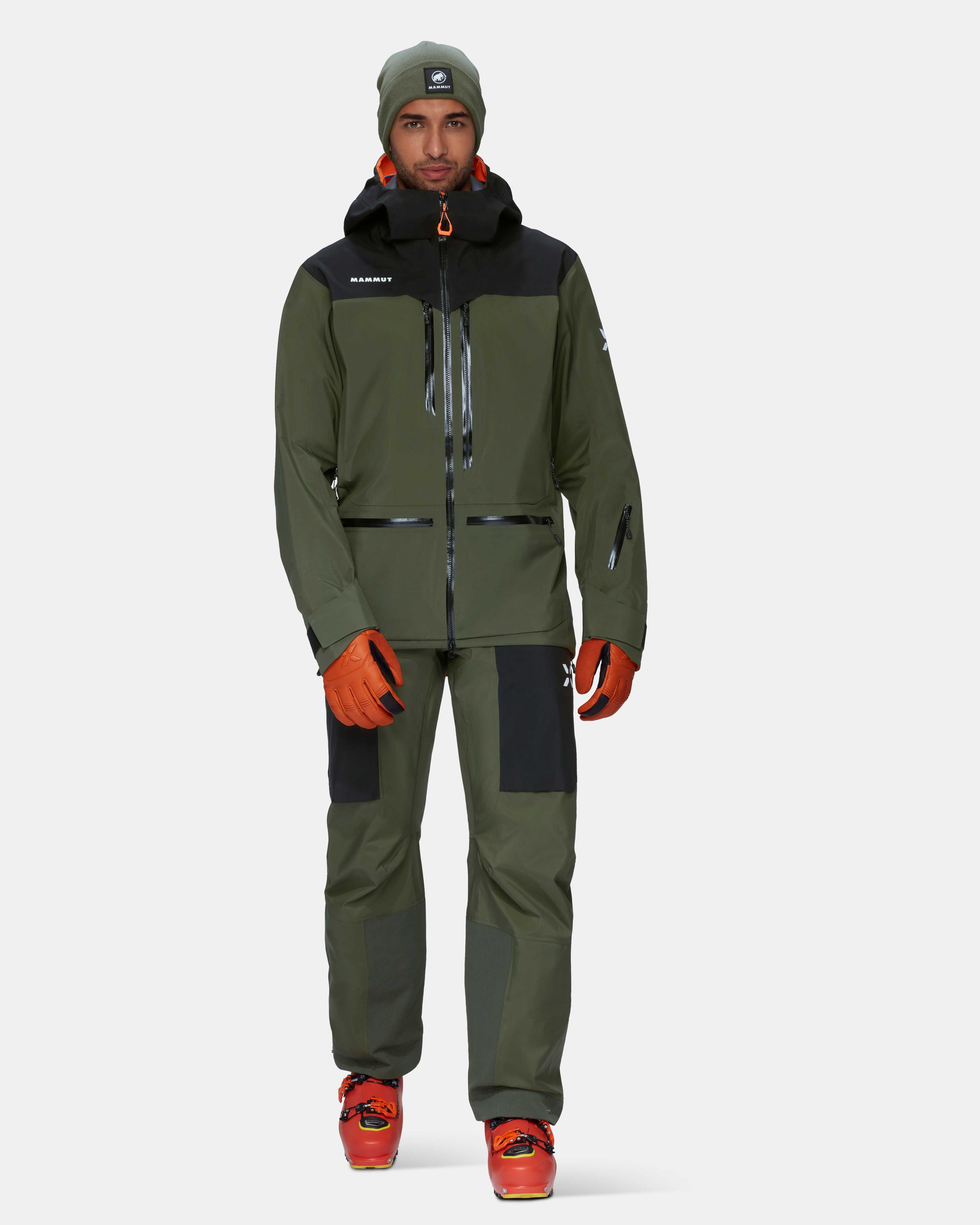 Mammut Eiger Free Pro HS Hooded Jacket Men, dark marsh-black - Dark marsh-black - Outdoor view