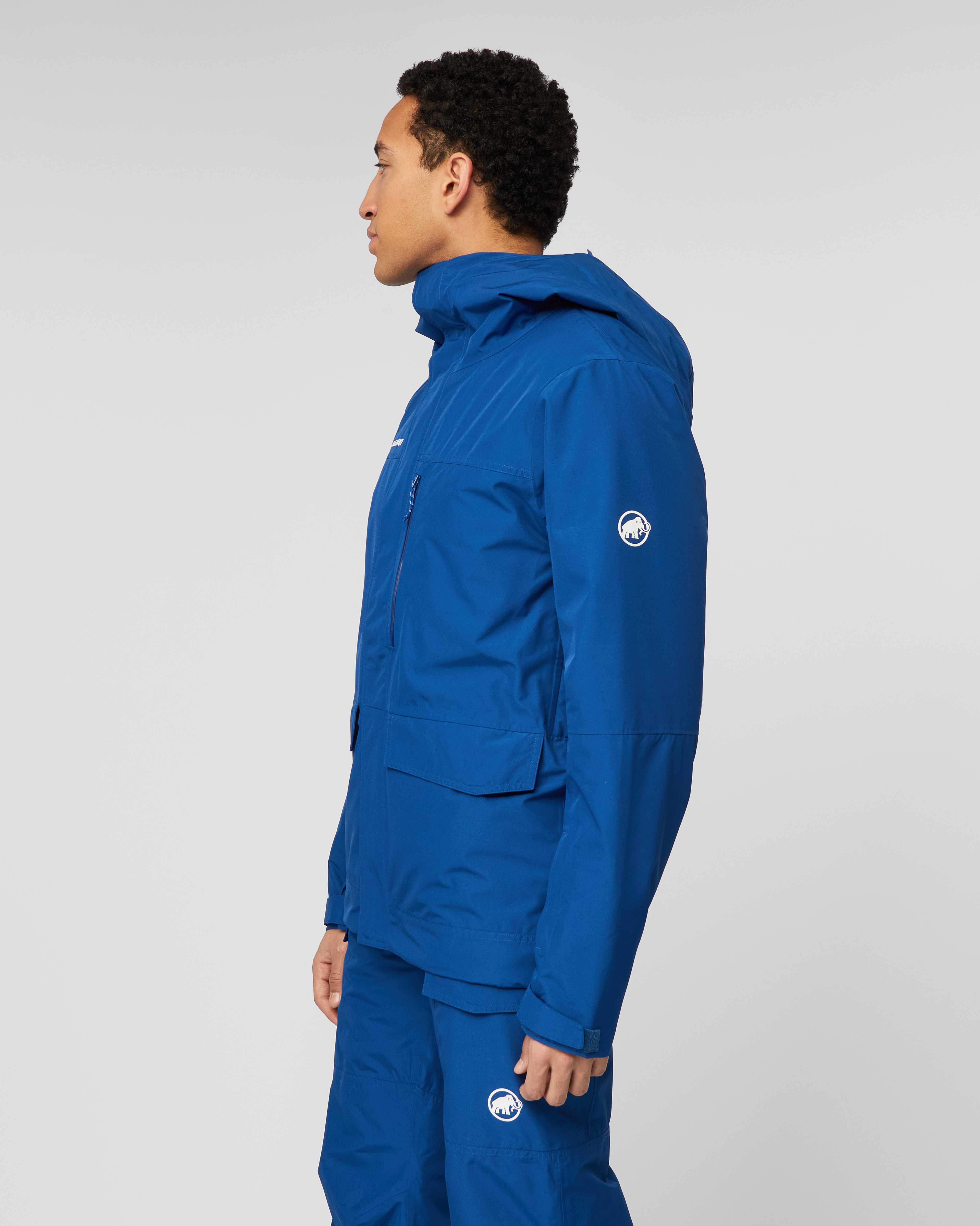 Mammut Fall Line HS Thermo Hooded Jacket Men, tschiel - Tschiel - Model side view
