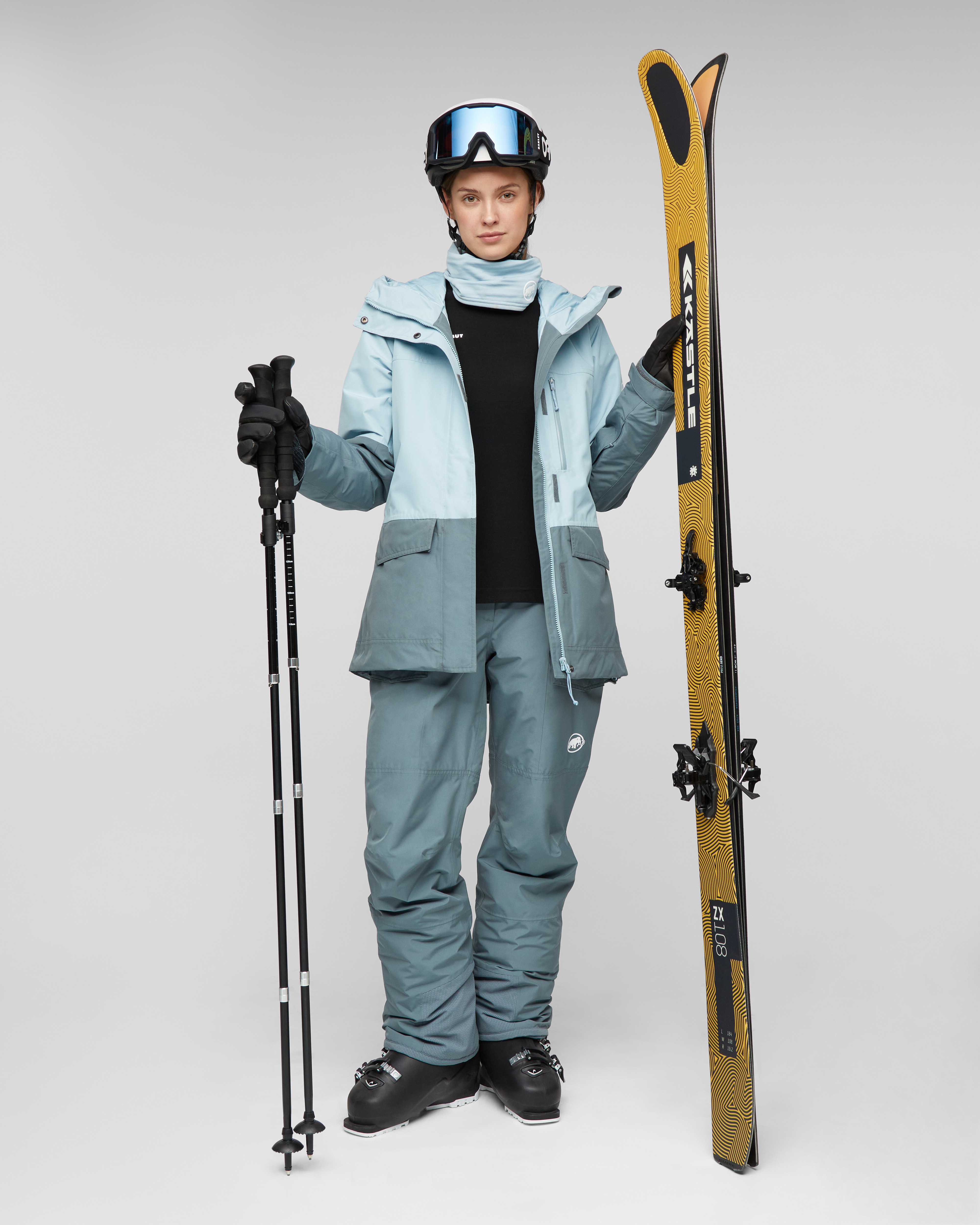 Mammut Fall Line HS Thermo Hooded Jacket Women, nebla-strata - Nebla-strata - Outdoor view