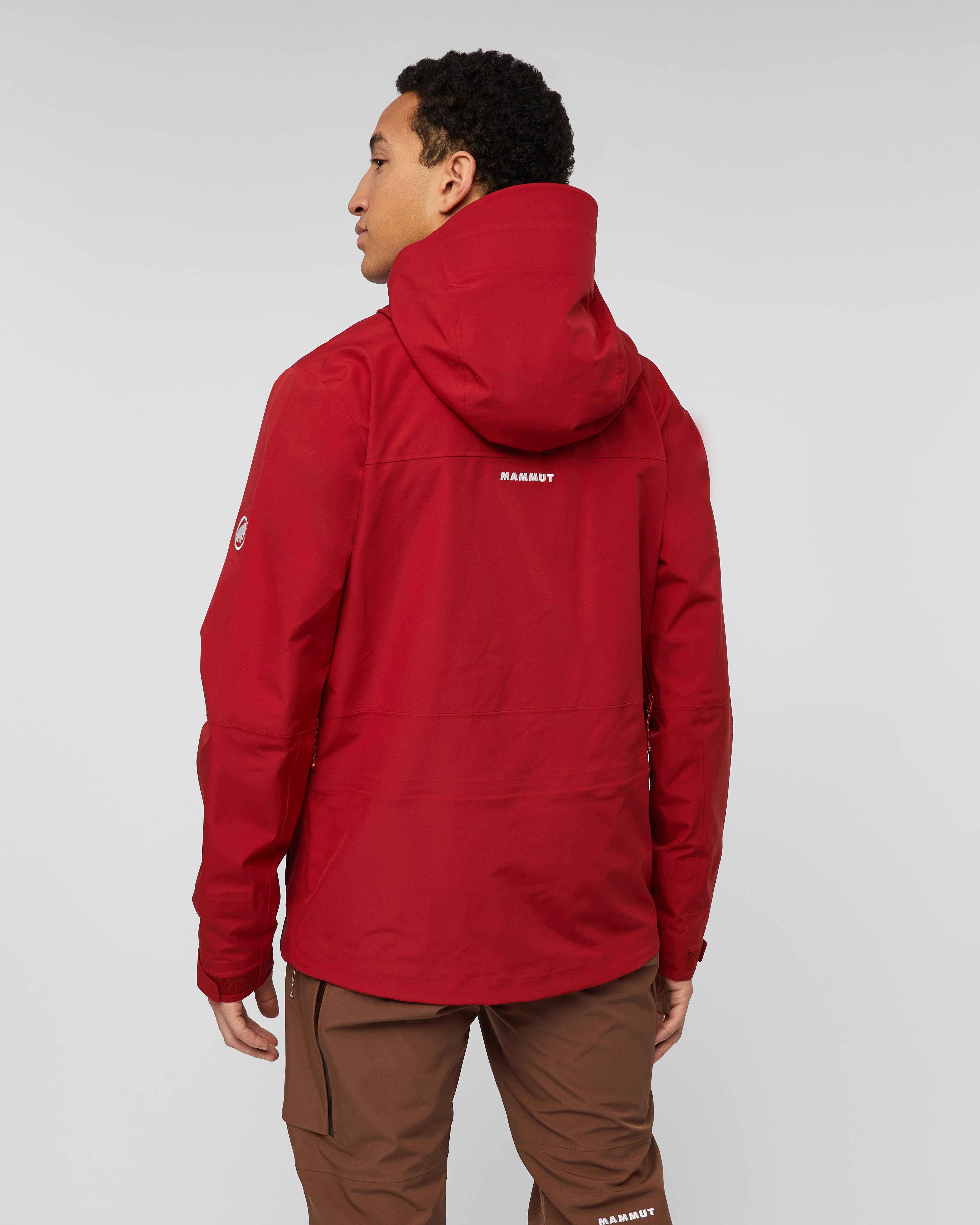 Mammut Stoney HS Hooded Jacket Men, dark mammut red - Dark mammut red - Model back view