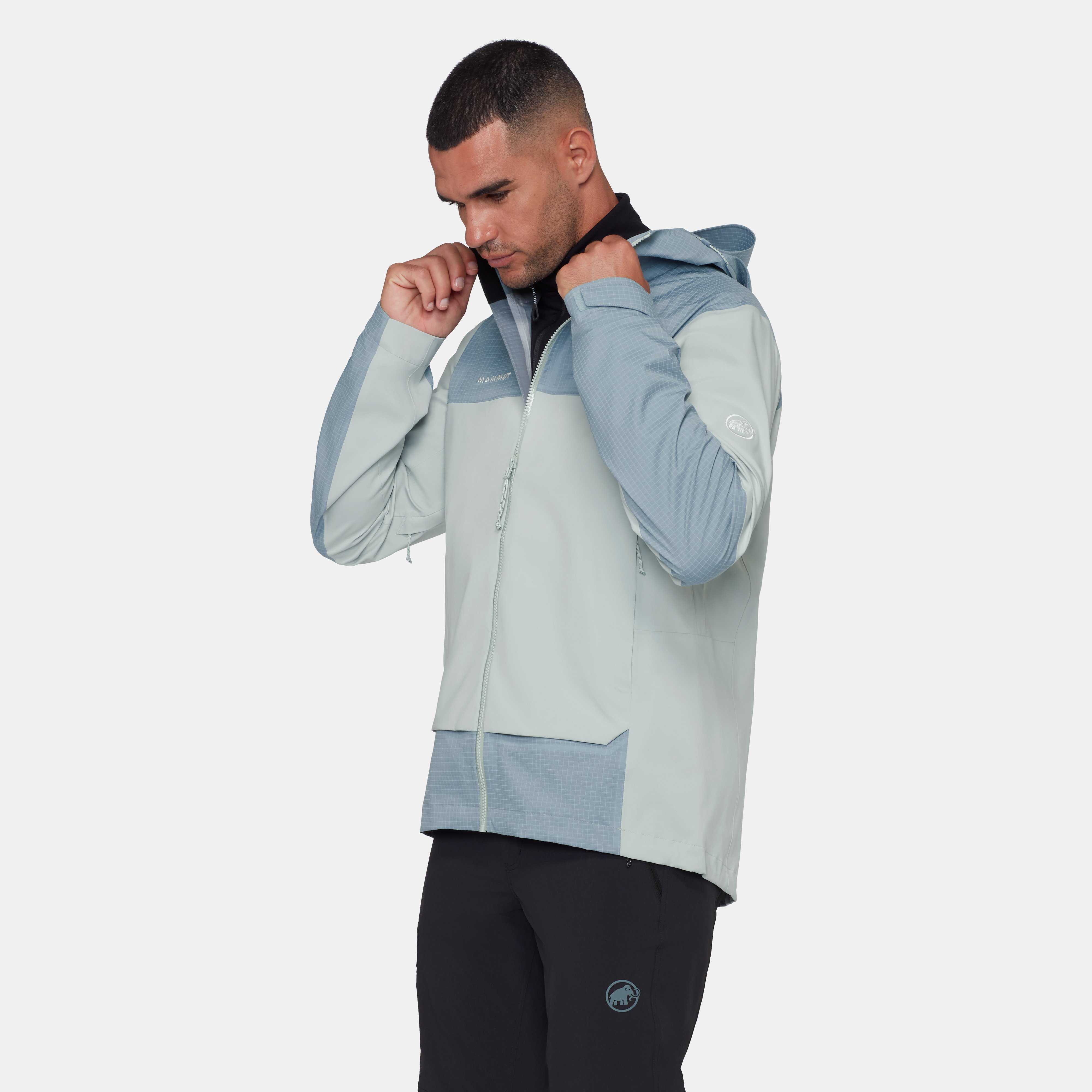 Mammut Ducan Guide HS Hooded Jacket Men, silver sage-nebla - Silver sage-nebla