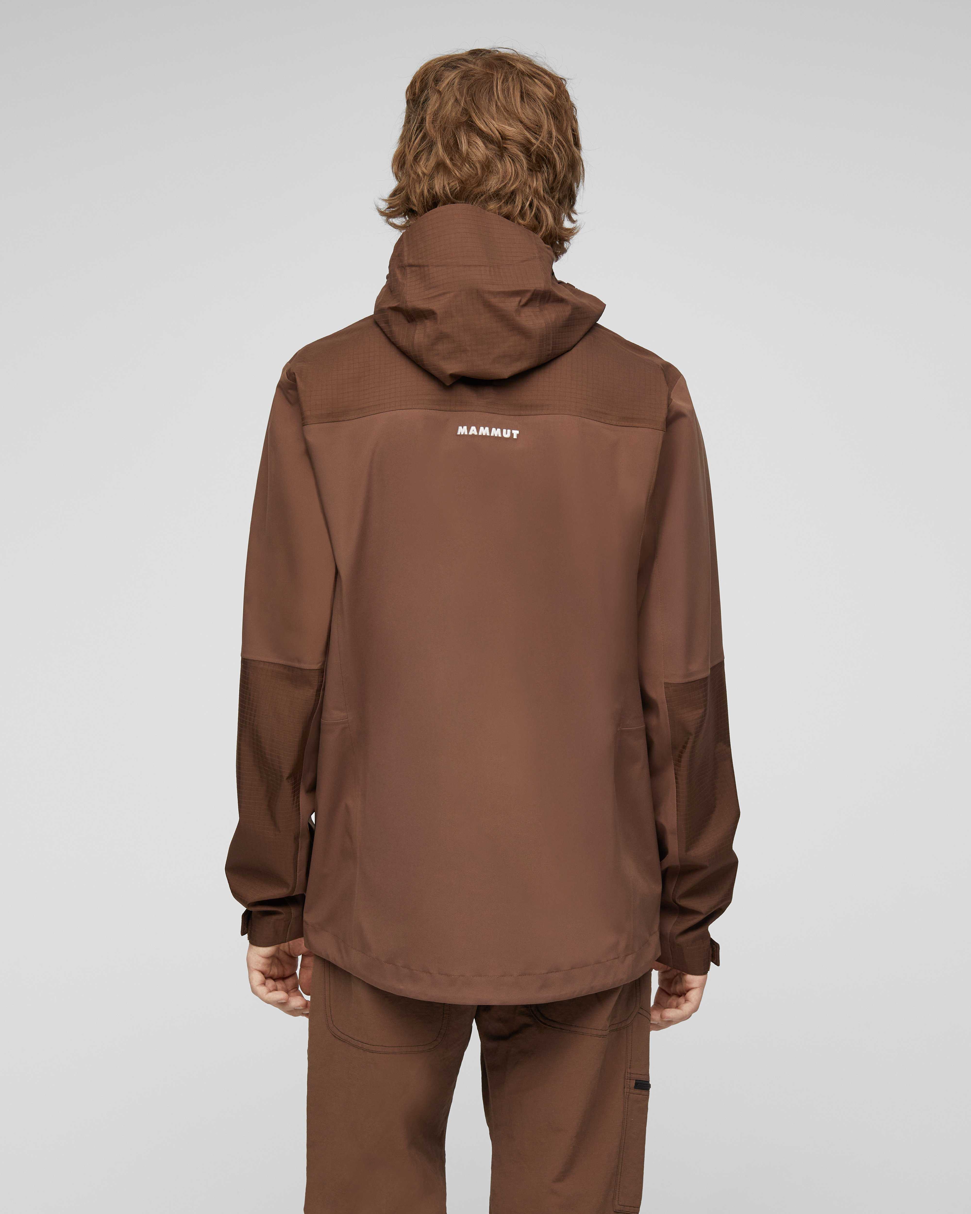 Mammut Ducan Guide HS Hooded Jacket Men, soil - Soil - Model back view