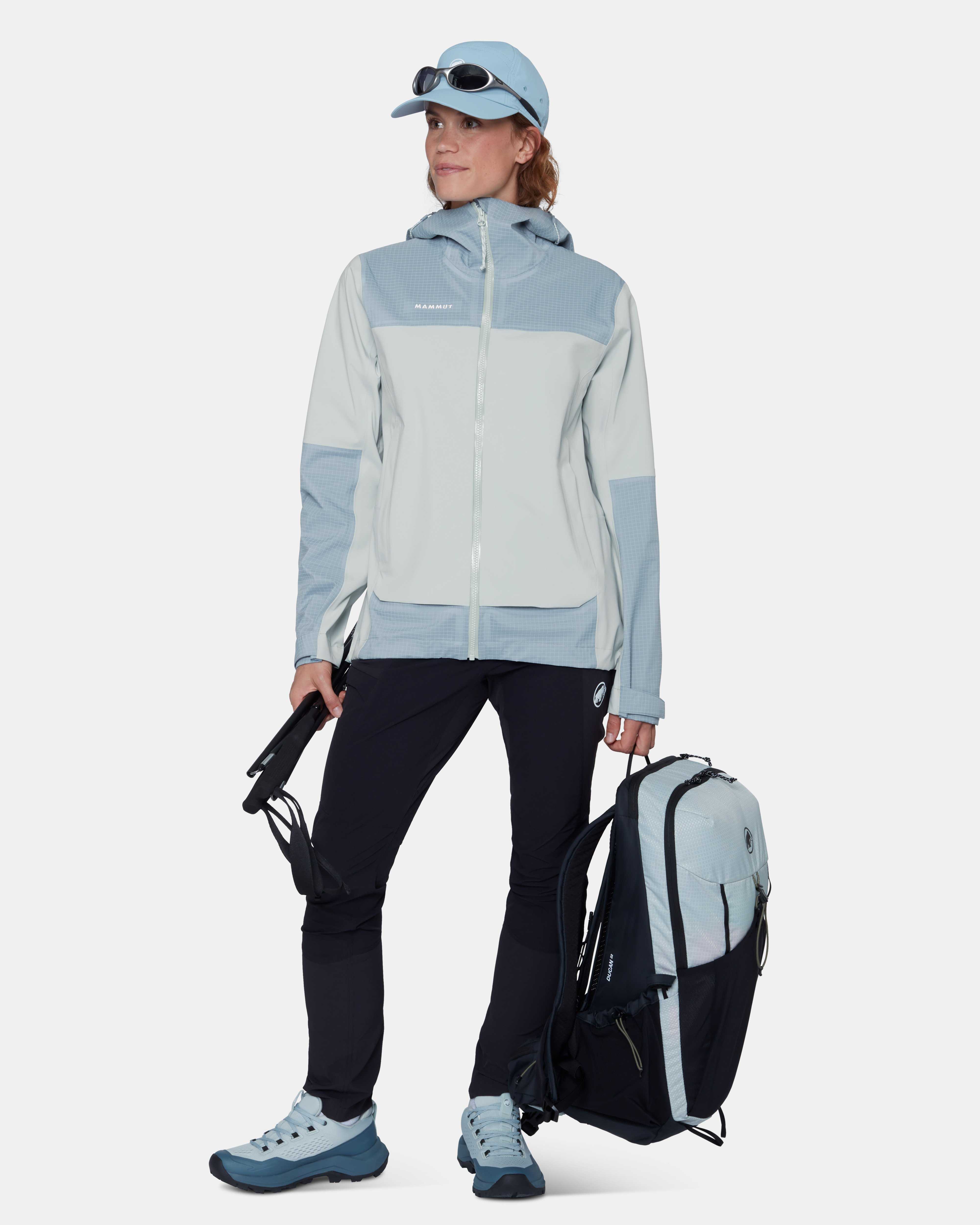 Mammut Ducan Guide HS Hooded Jacket Women, silver sage-nebla - Silver sage-nebla