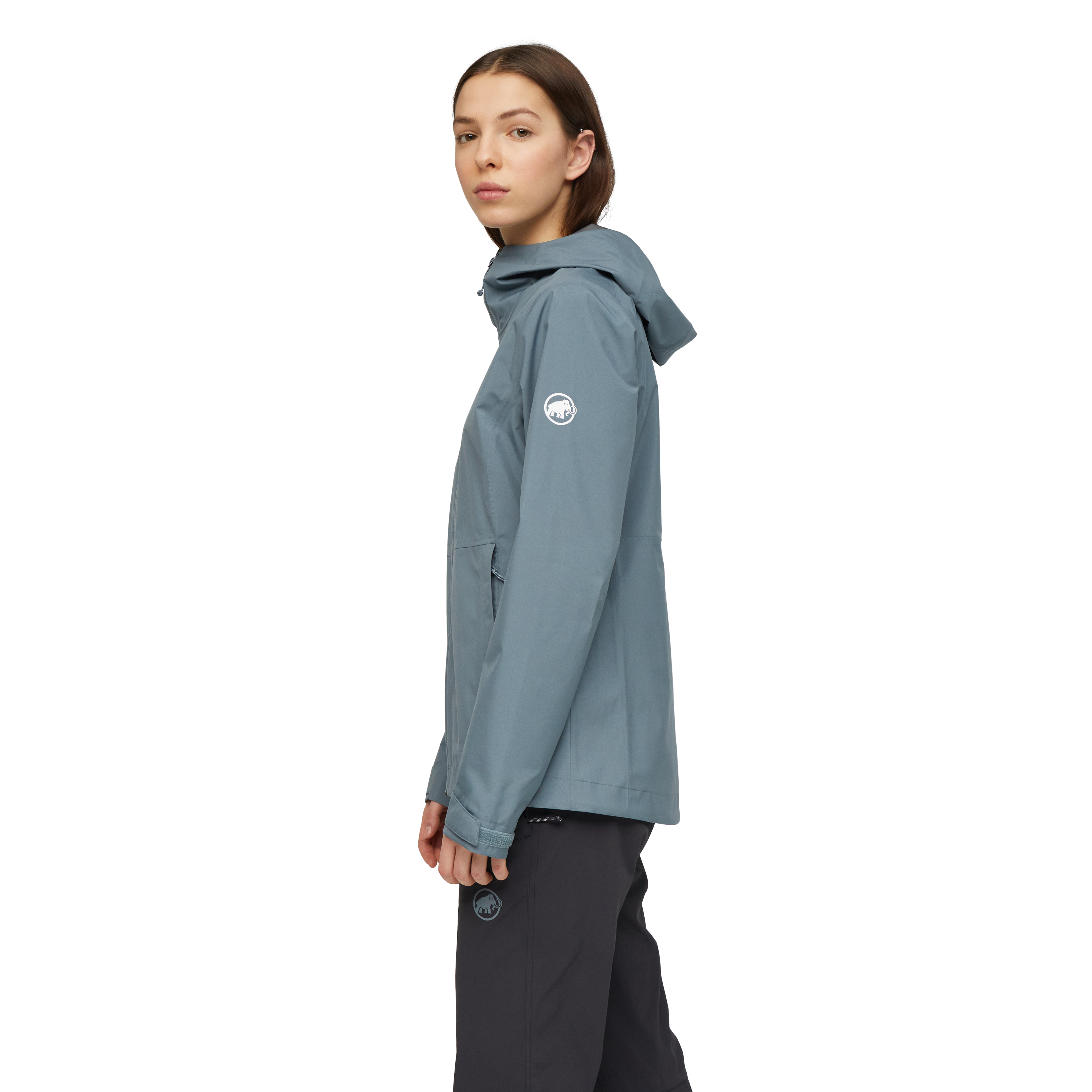 Mammut Linard Light HS Hooded Jacket Women, strata - Strata - Model side view