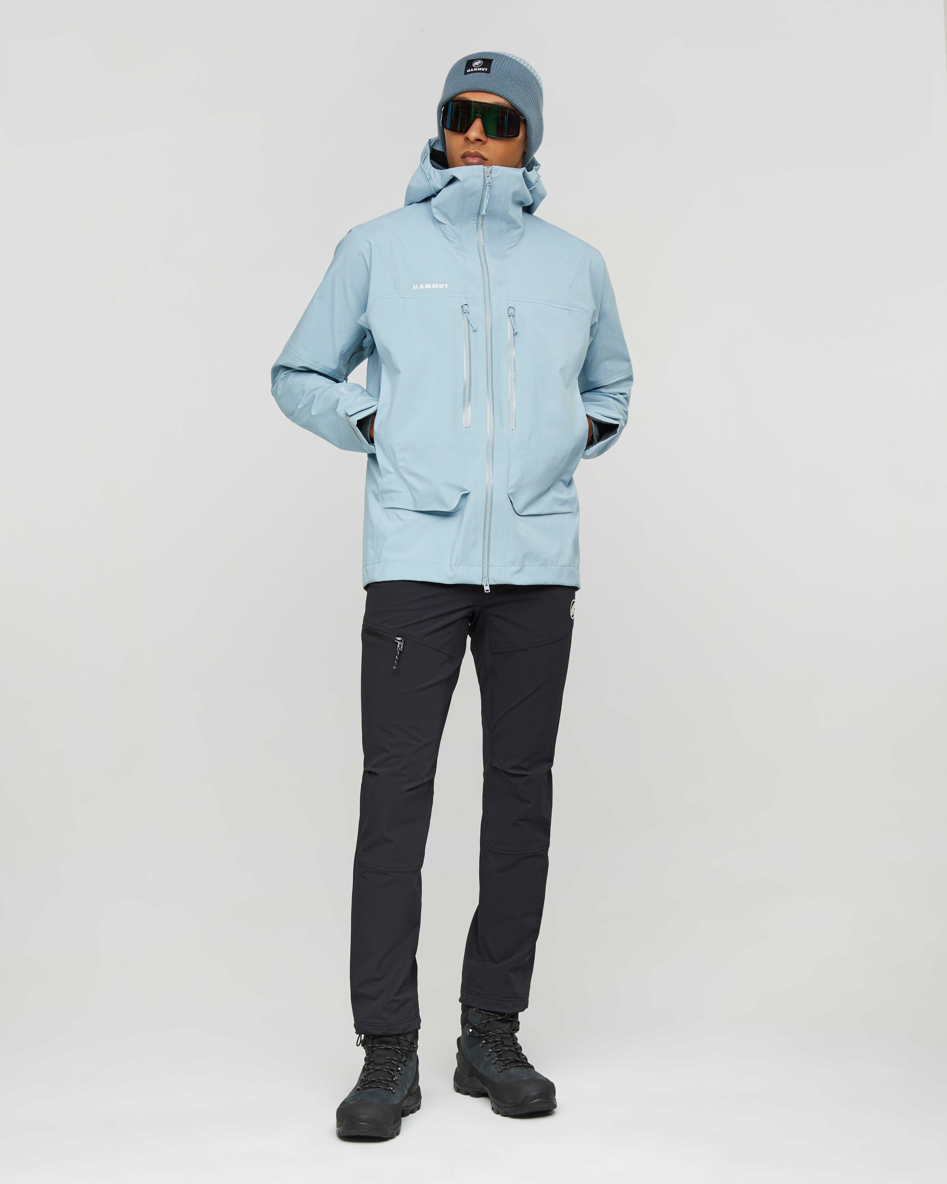 Mammut Crater Pro HS Hooded Jacket Men, nebla - Nebla - Outdoor view