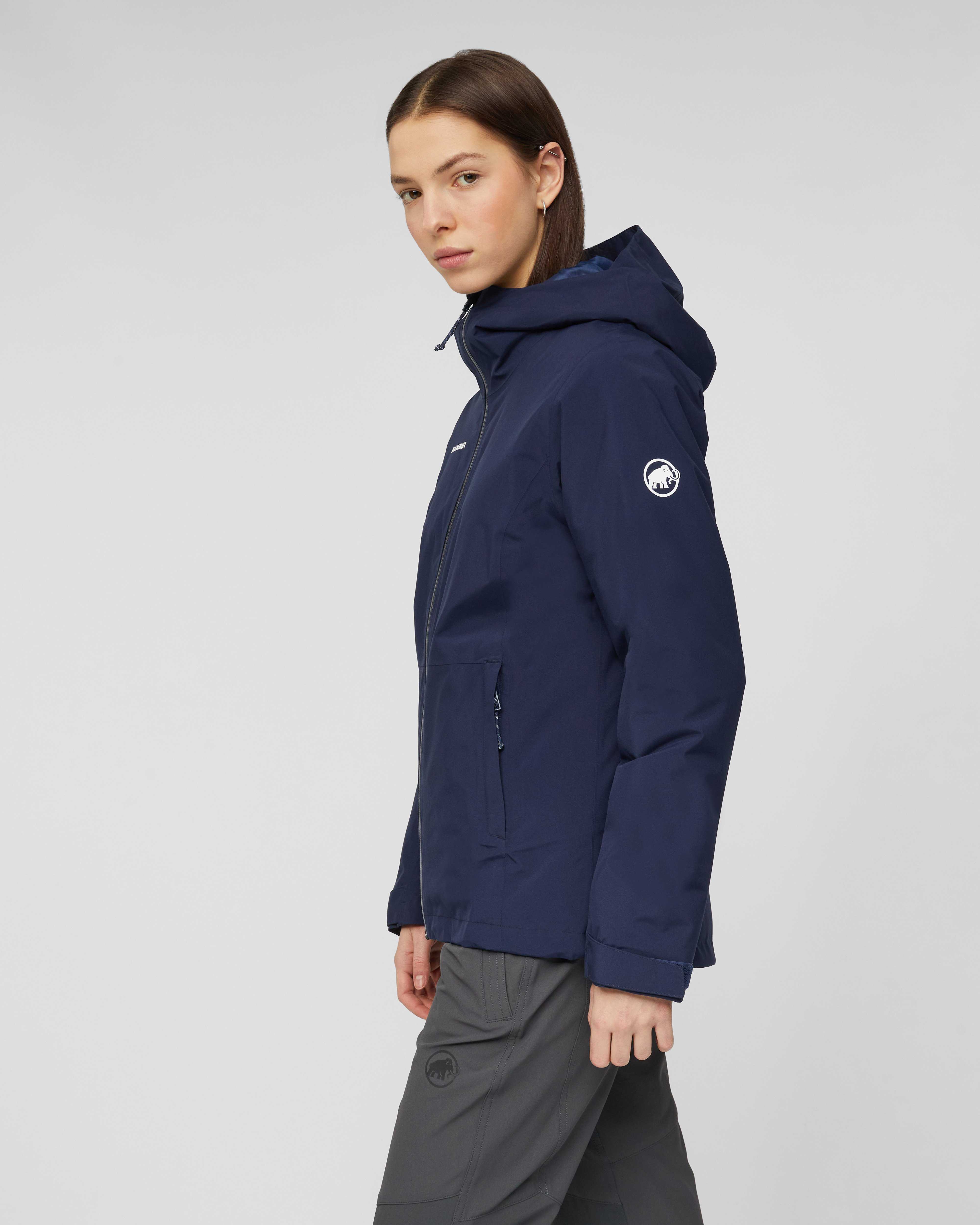 Mammut Linard HS Thermo Hooded Jacket Women, marine - Marine - Model side view