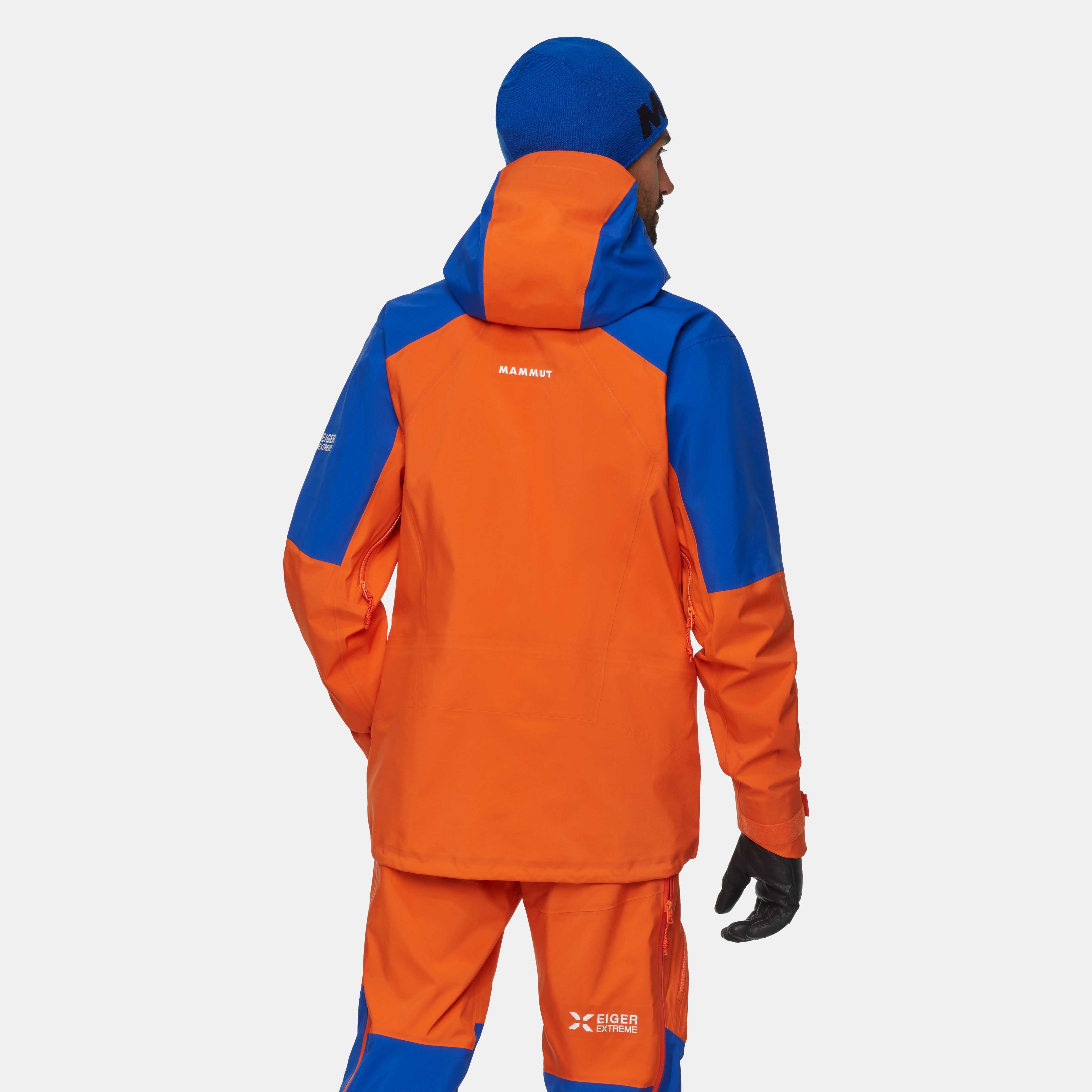 Mammut Eiger Nordwand Pro HS Hooded Jacket Men, eiger orange-eiger blue - Eiger orange-eiger blue