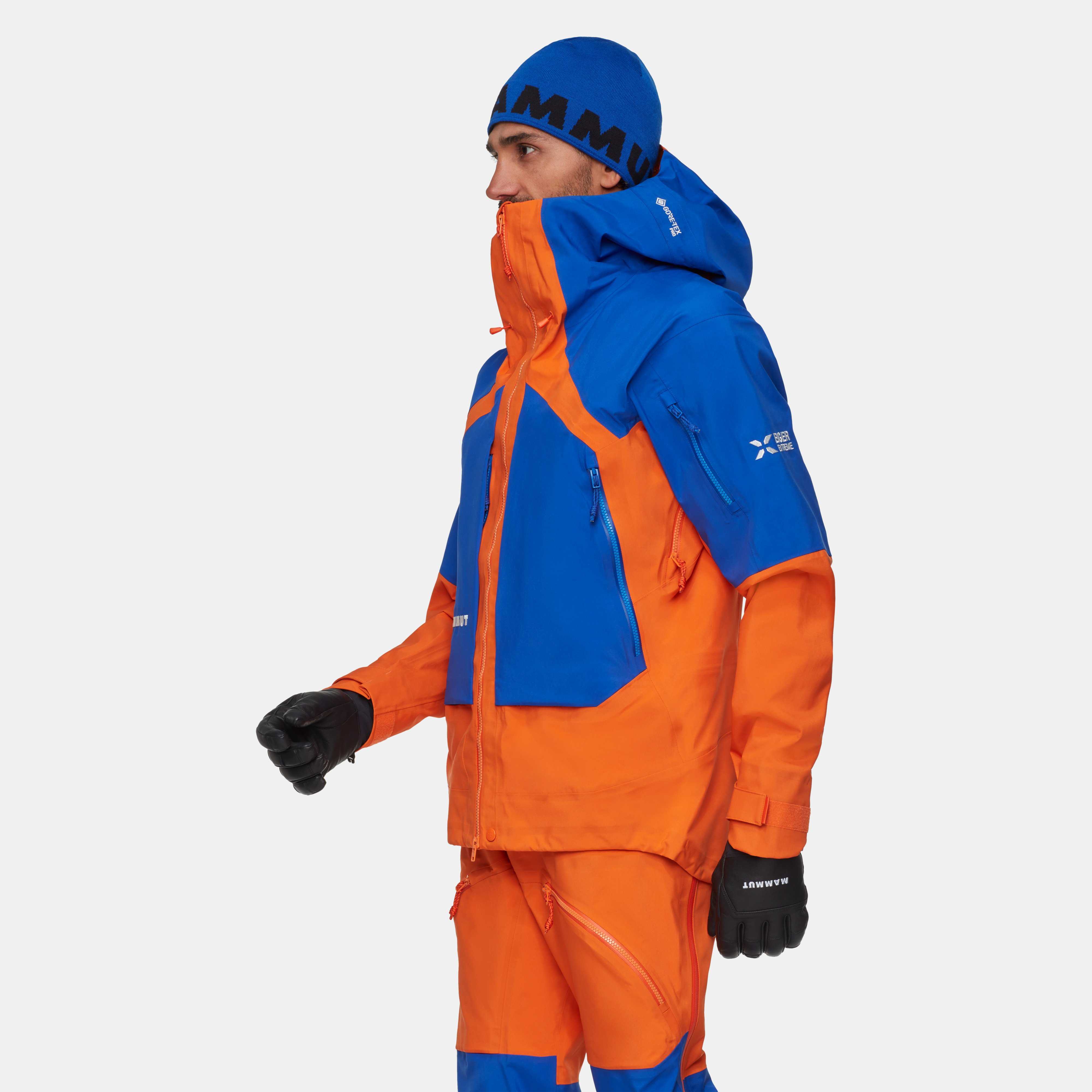 Mammut Eiger Nordwand Pro HS Hooded Jacket Men, eiger orange-eiger blue - Eiger orange-eiger blue