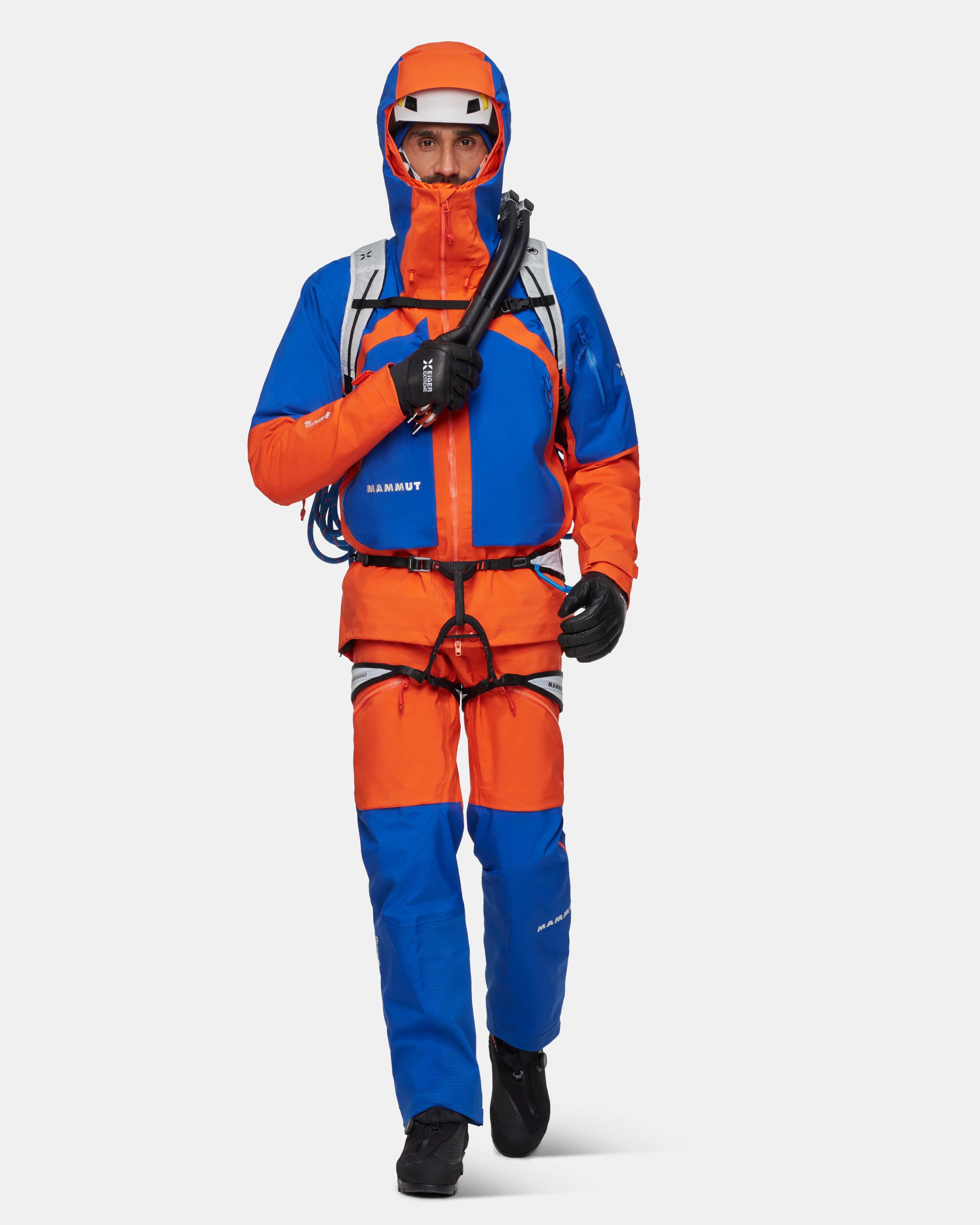 Mammut Eiger Nordwand Pro HS Hooded Jacket Men, eiger orange-eiger blue - Eiger orange-eiger blue