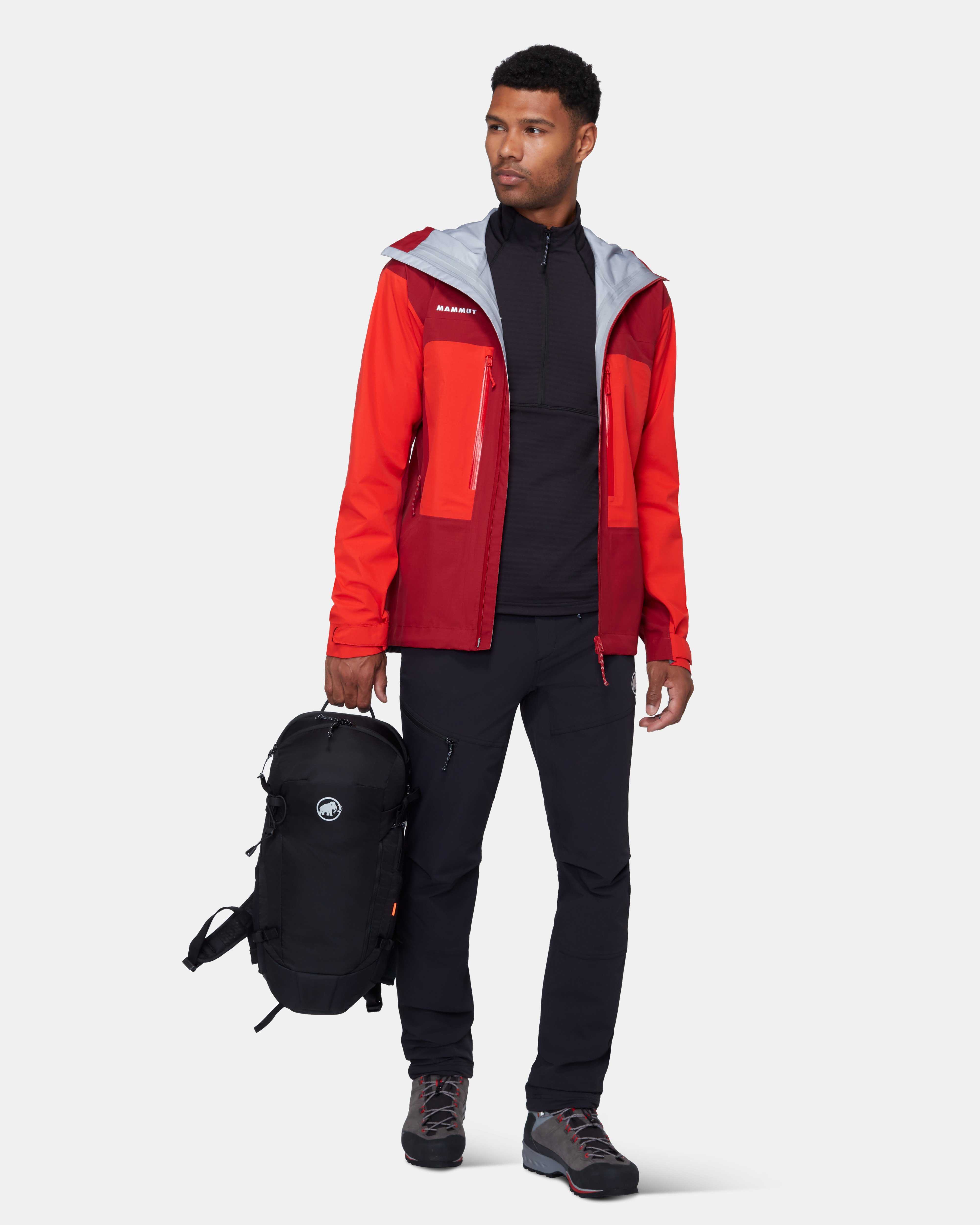 Mammut Taiss HS Hooded Jacket Men, dark mammut red-mammut red - Dark mammut red-mammut red