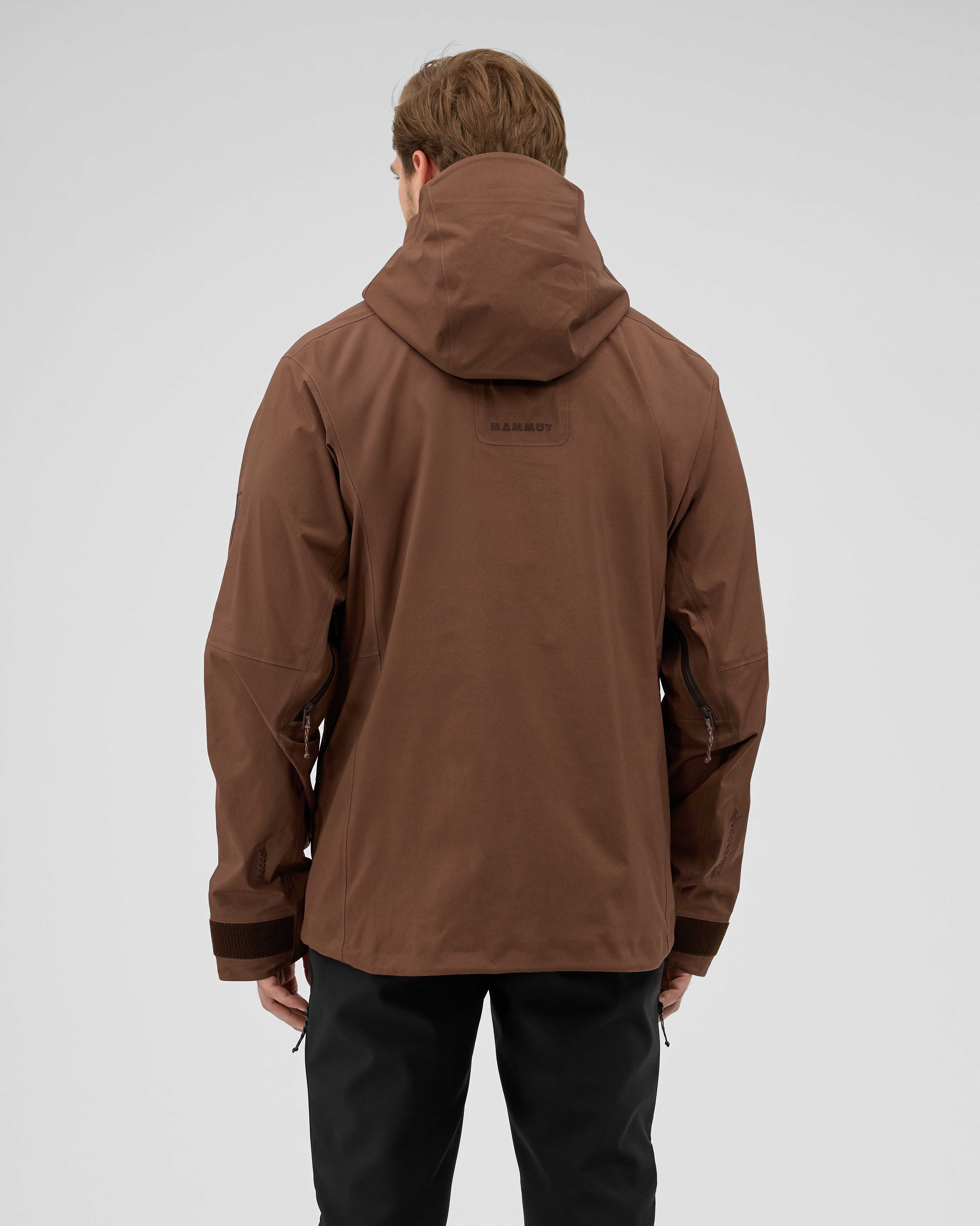 Mammut Alps HS Hooded Jacket Men, soil - Soil - Model back view