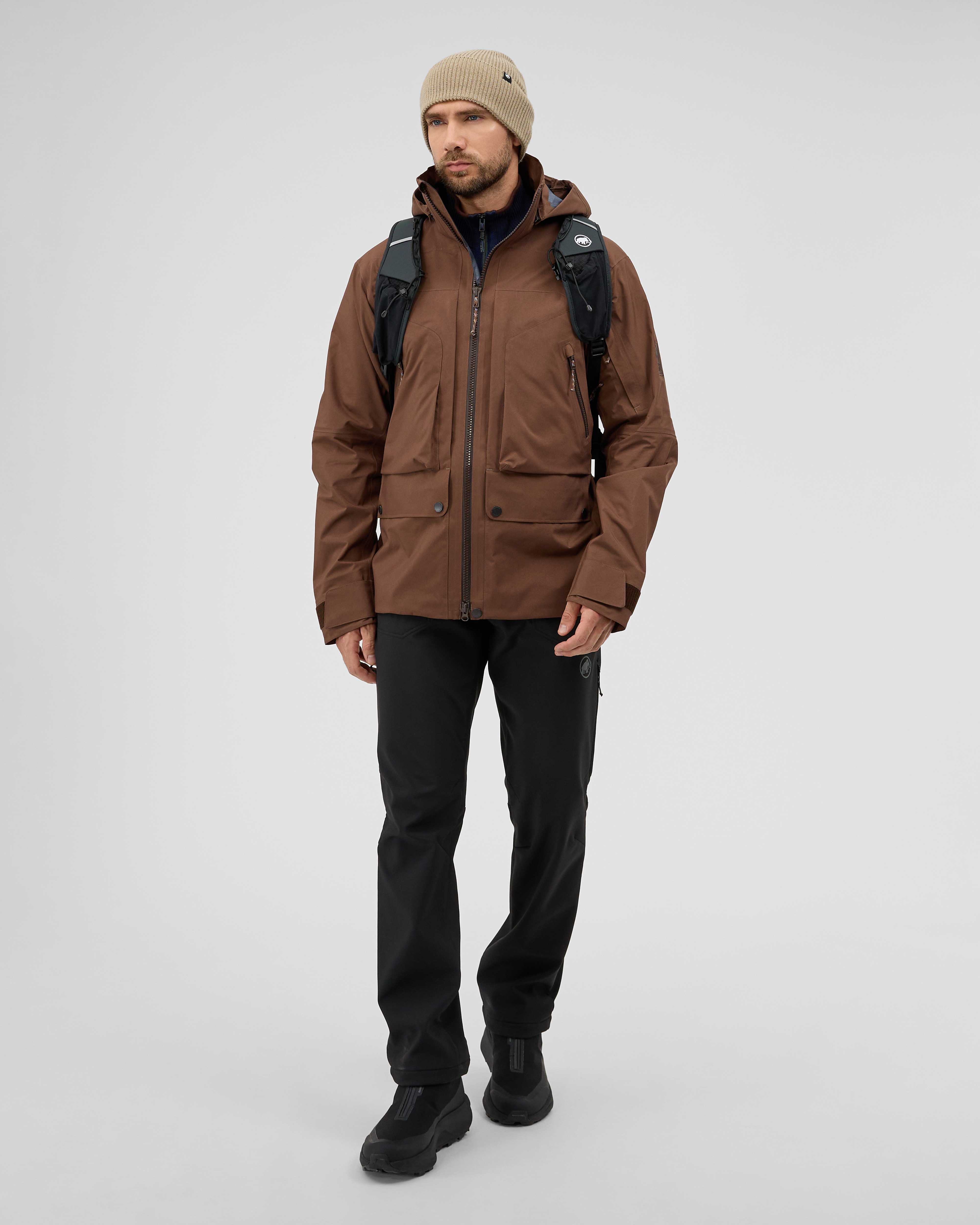 Mammut Alps HS Hooded Jacket Men, soil - Soil - Outdoor view