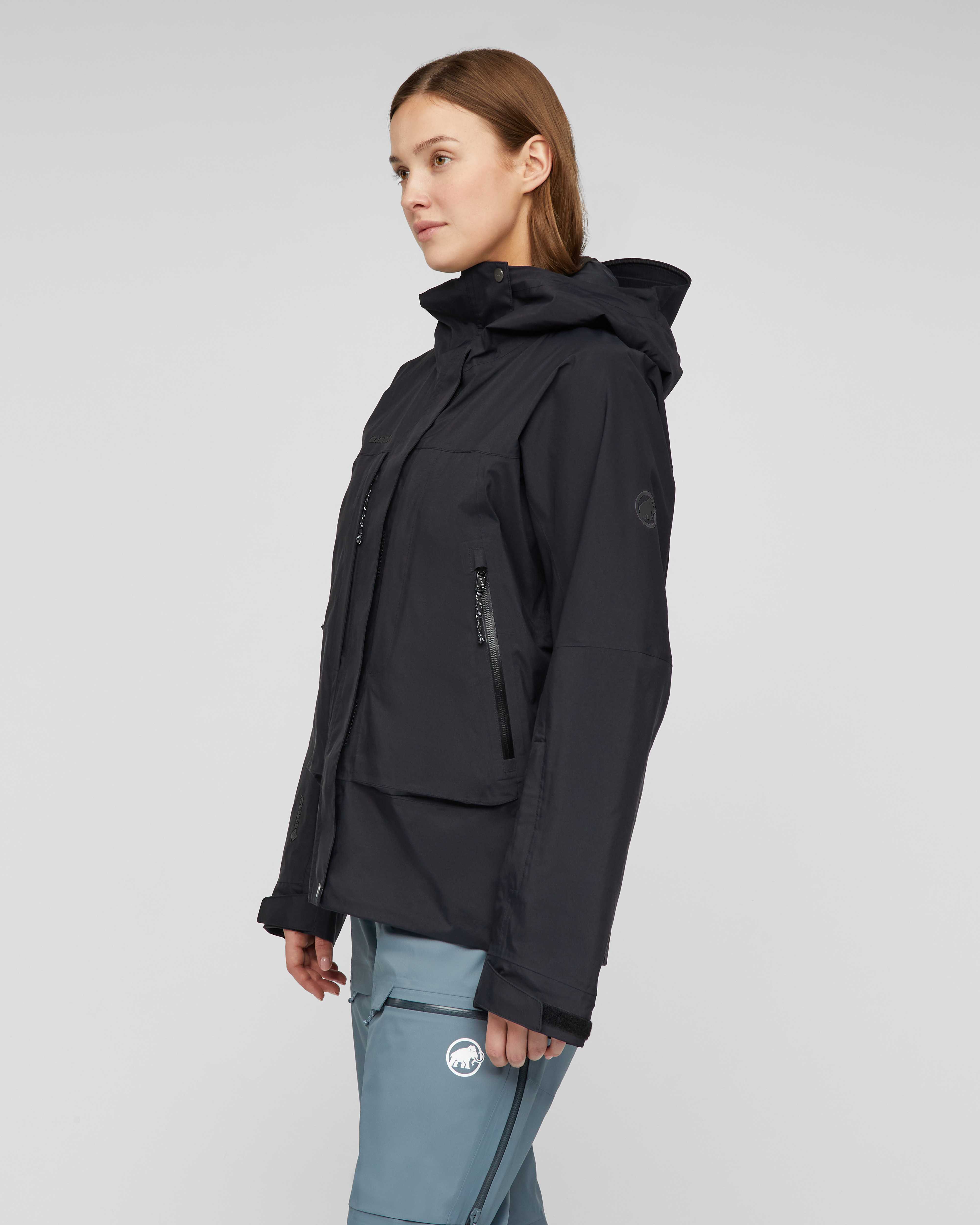 Mammut Haldigrat GTX HS Thermo Hooded Jacket Women, black - Black - Model side view