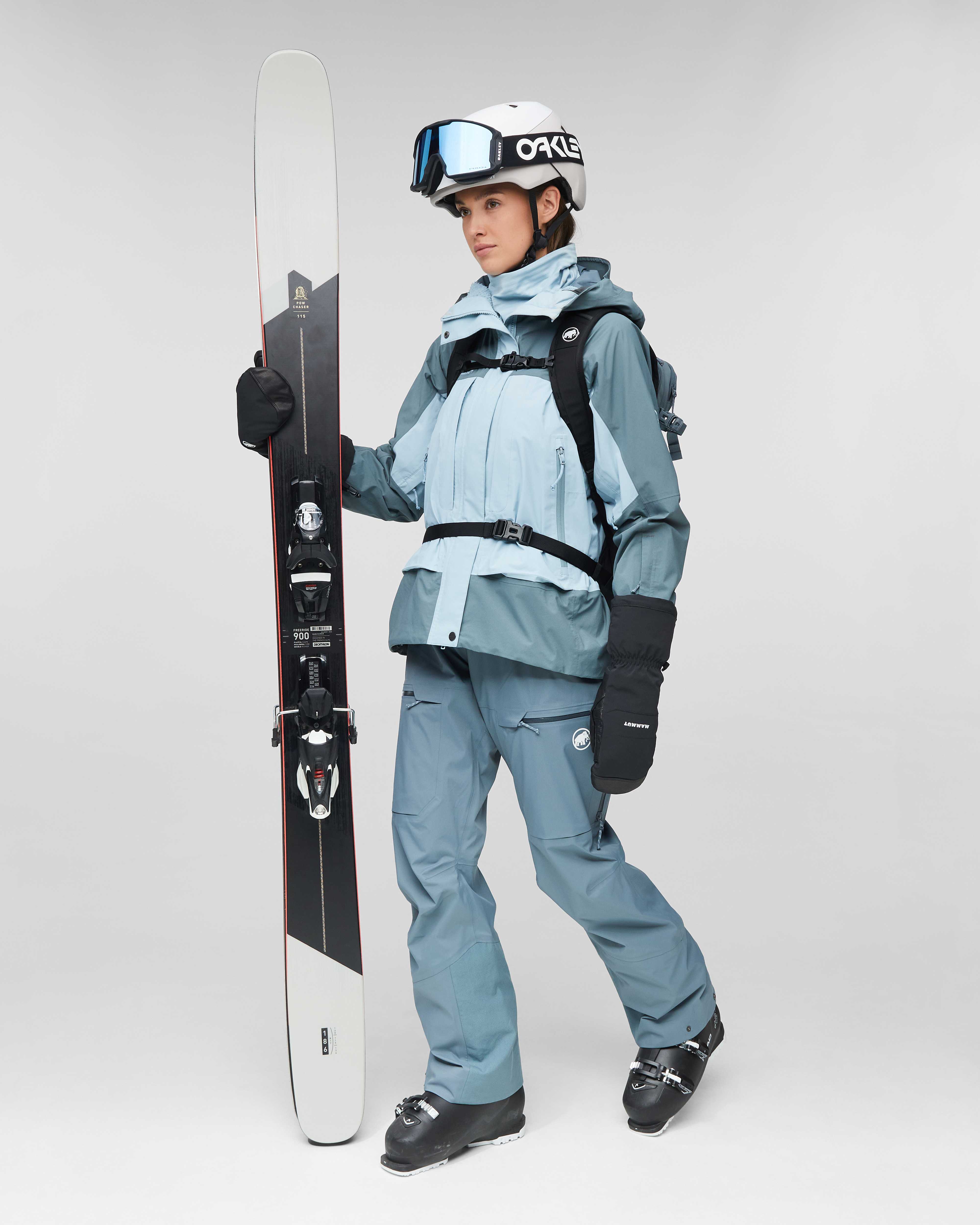 Mammut Haldigrat GTX HS Thermo Hooded Jacket Women, nebla-strata - Nebla-strata - Outdoor view