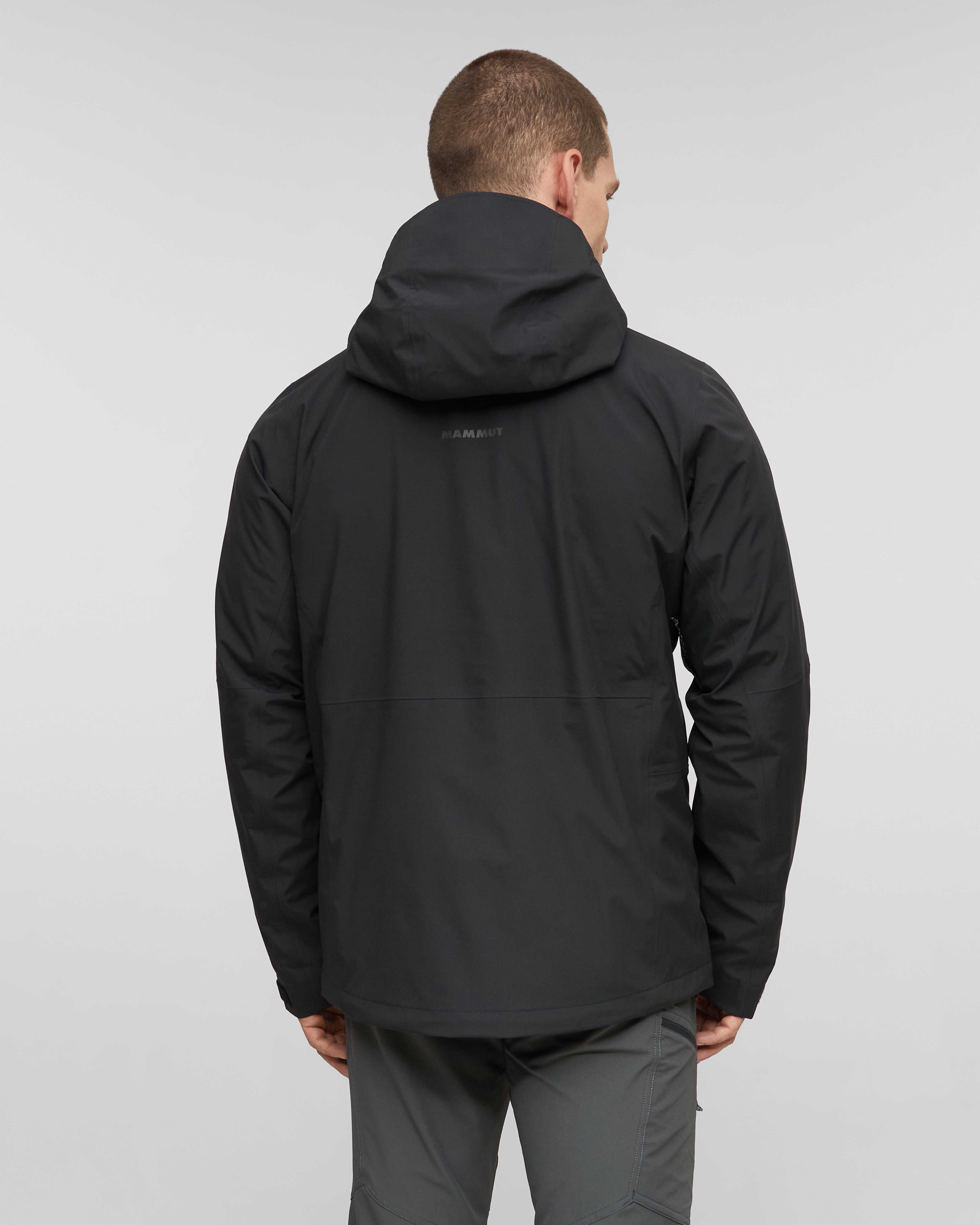 Mammut Linard Guide 3 in 1 HS Hooded Jacket Men, black-black - Black-black - Model back view