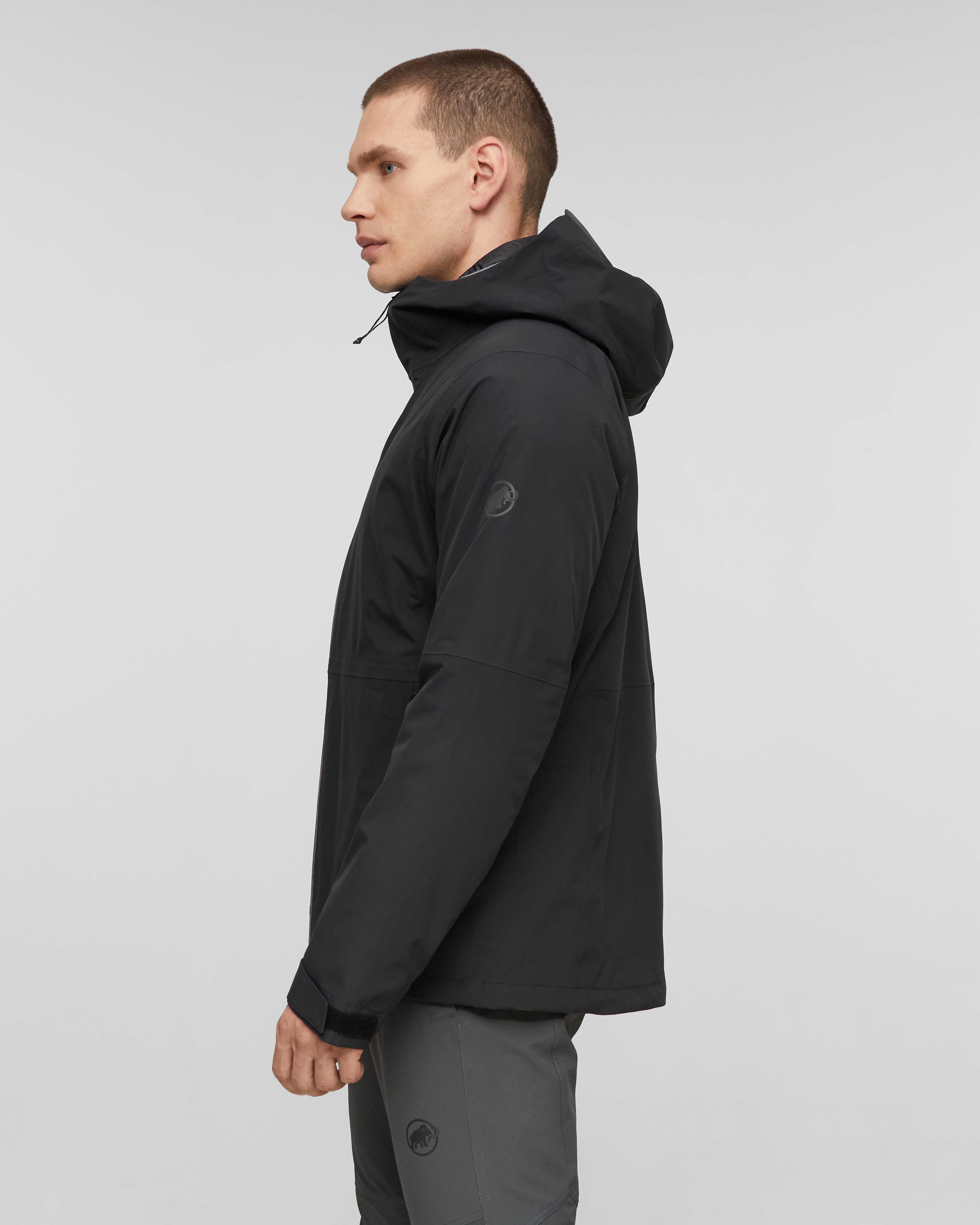 Mammut Linard Guide 3 in 1 HS Hooded Jacket Men, black-black - Black-black - Model side view