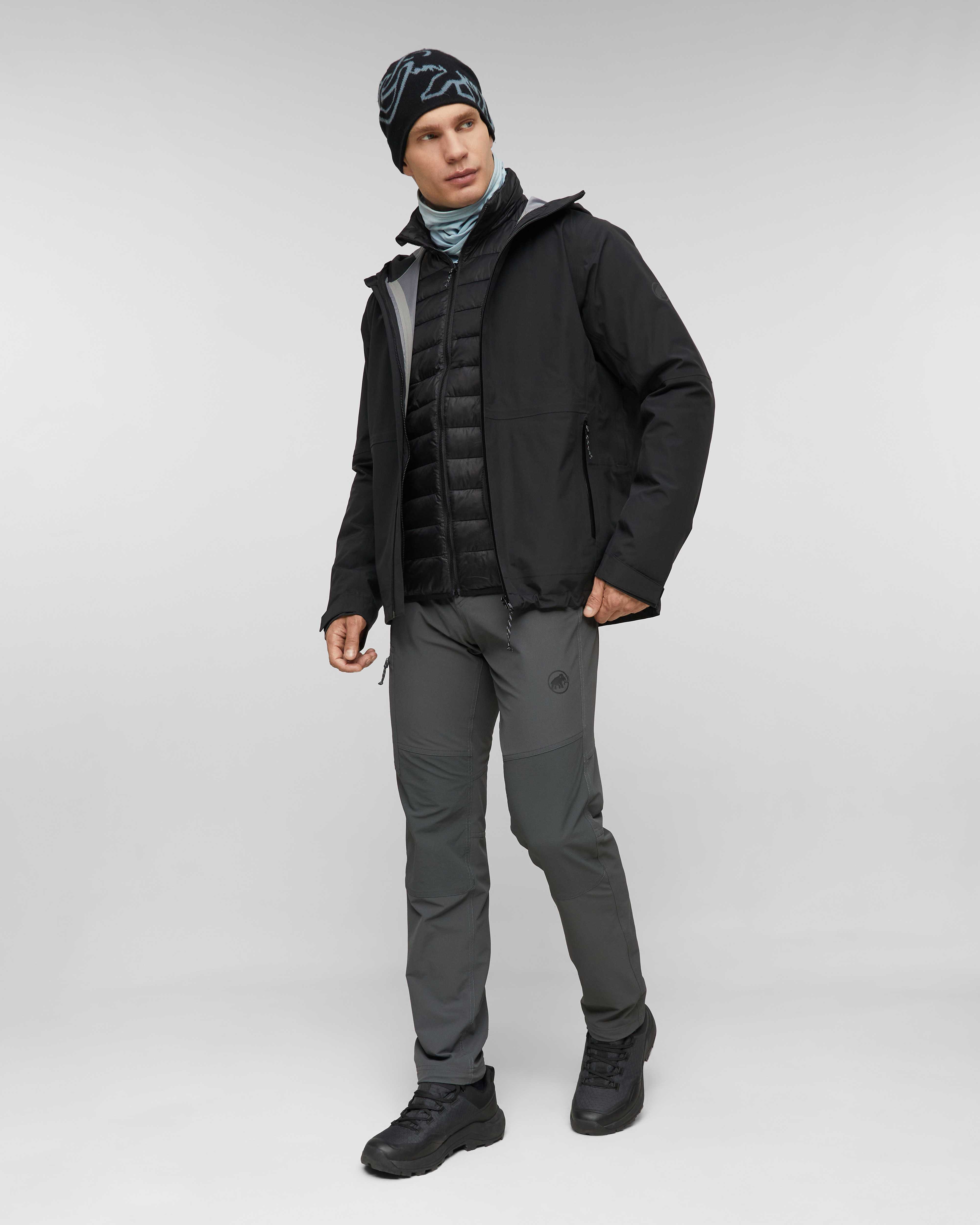 Mammut Linard Guide 3 in 1 HS Hooded Jacket Men, black-black - Black-black - Outdoor view