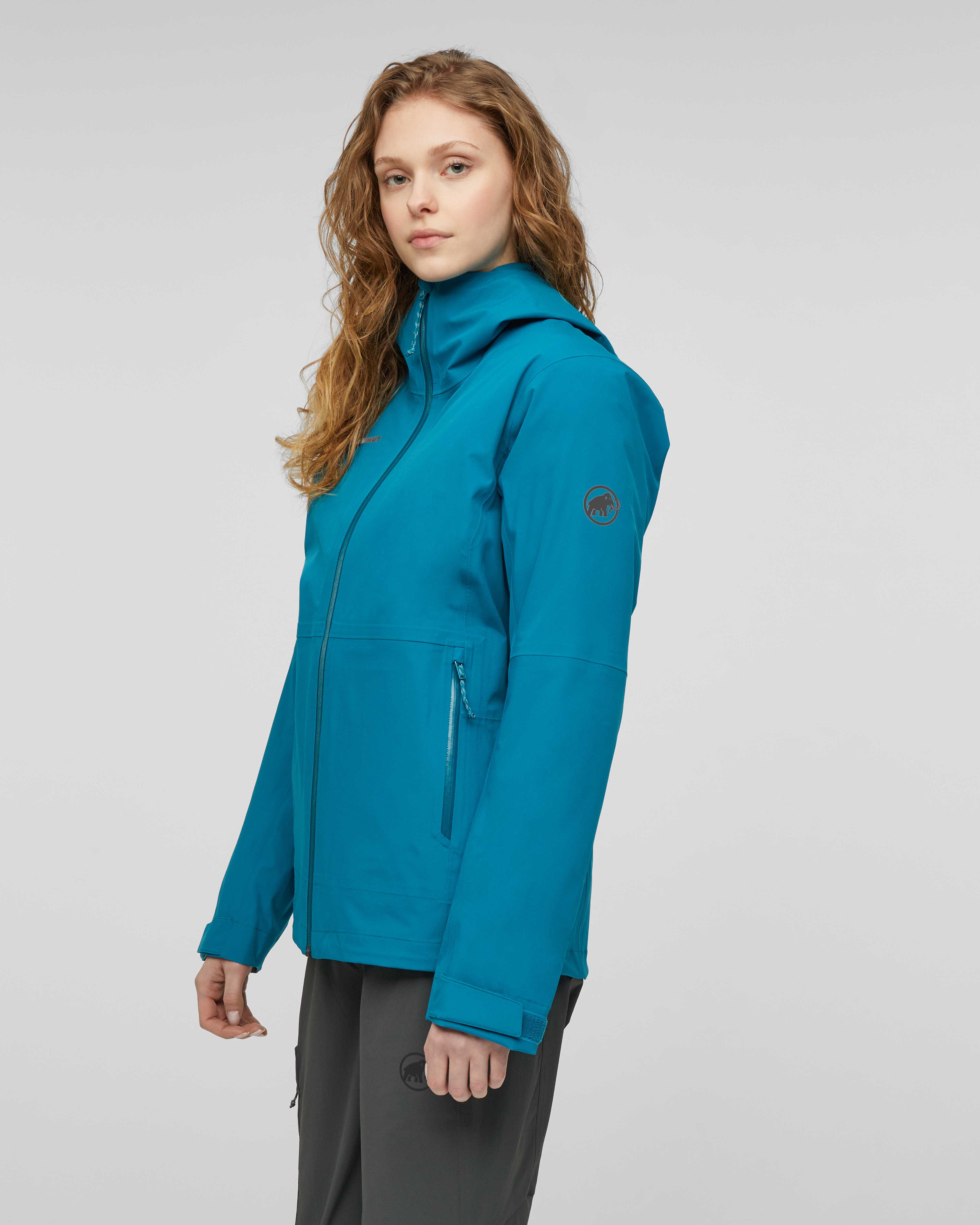 Mammut Linard Guide 3 in 1 HS Hooded Jacket Women, deep teal-deep teal - Deep teal-deep teal - Model side view