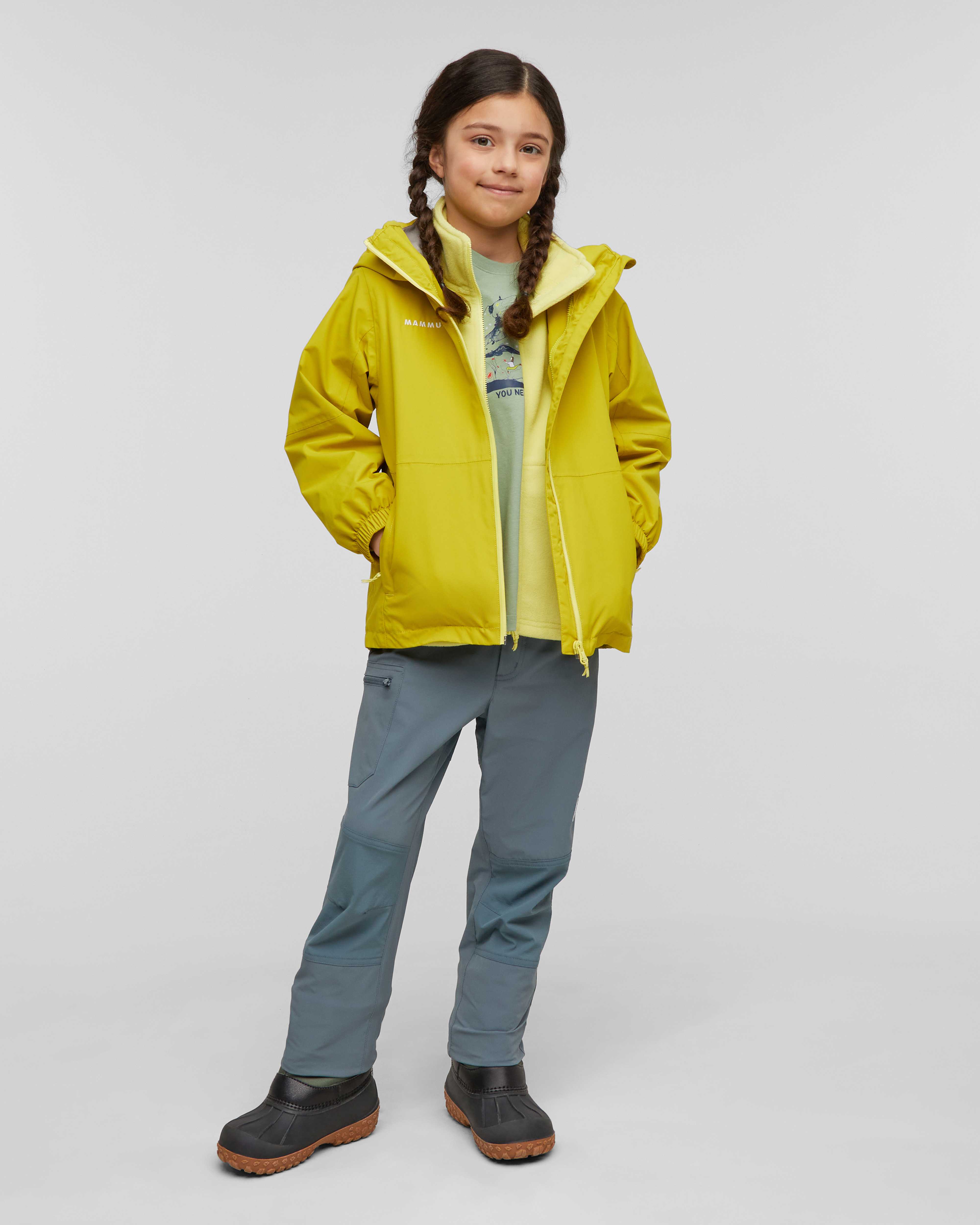 Mammut Treeline 3 in 1 HS Hooded Jacket Kids, acacia-holunder - Acacia-holunder - Outdoor view