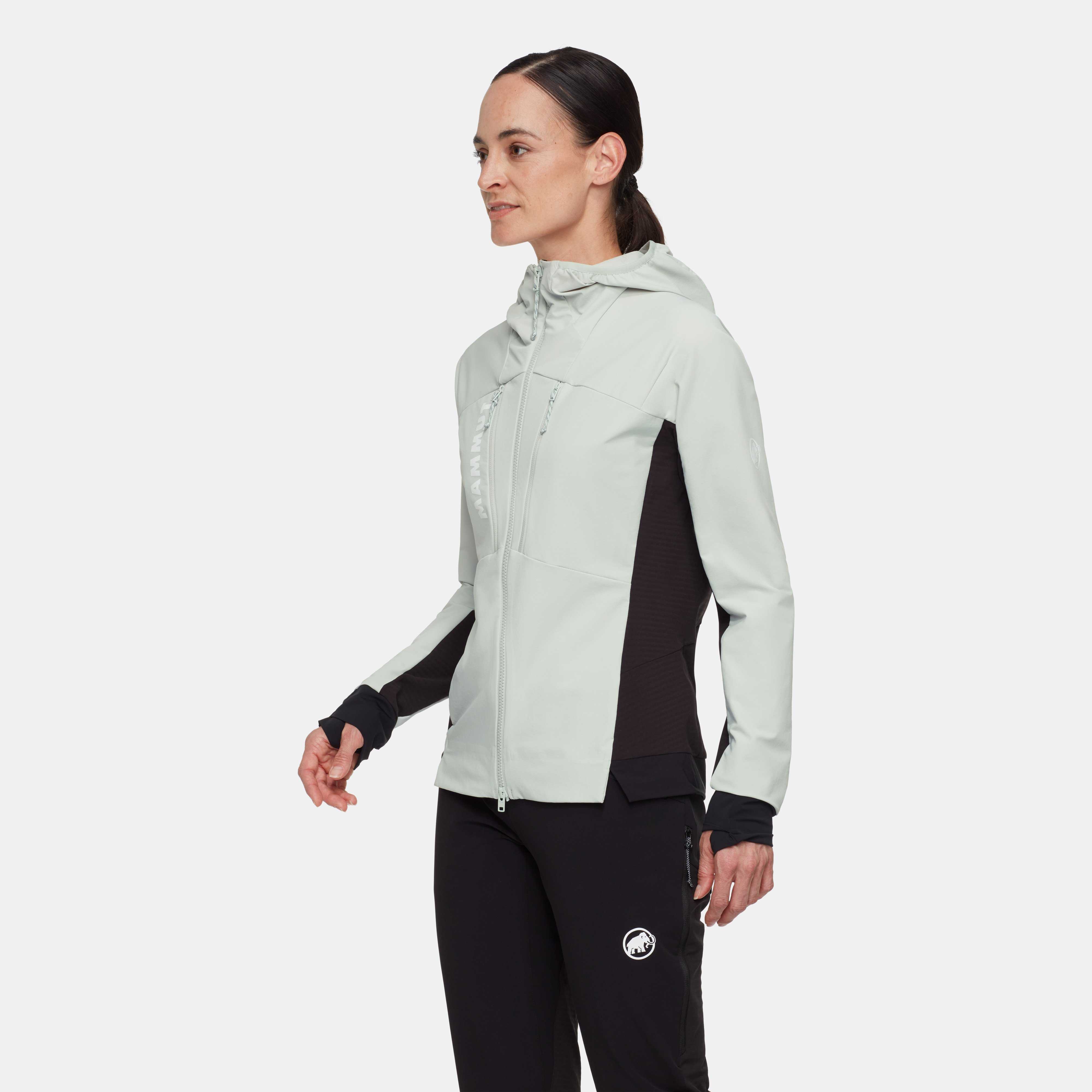 Mammut Aenergy SO Hybrid Hooded Jacket Women, silver sage-black - Silver sage-black