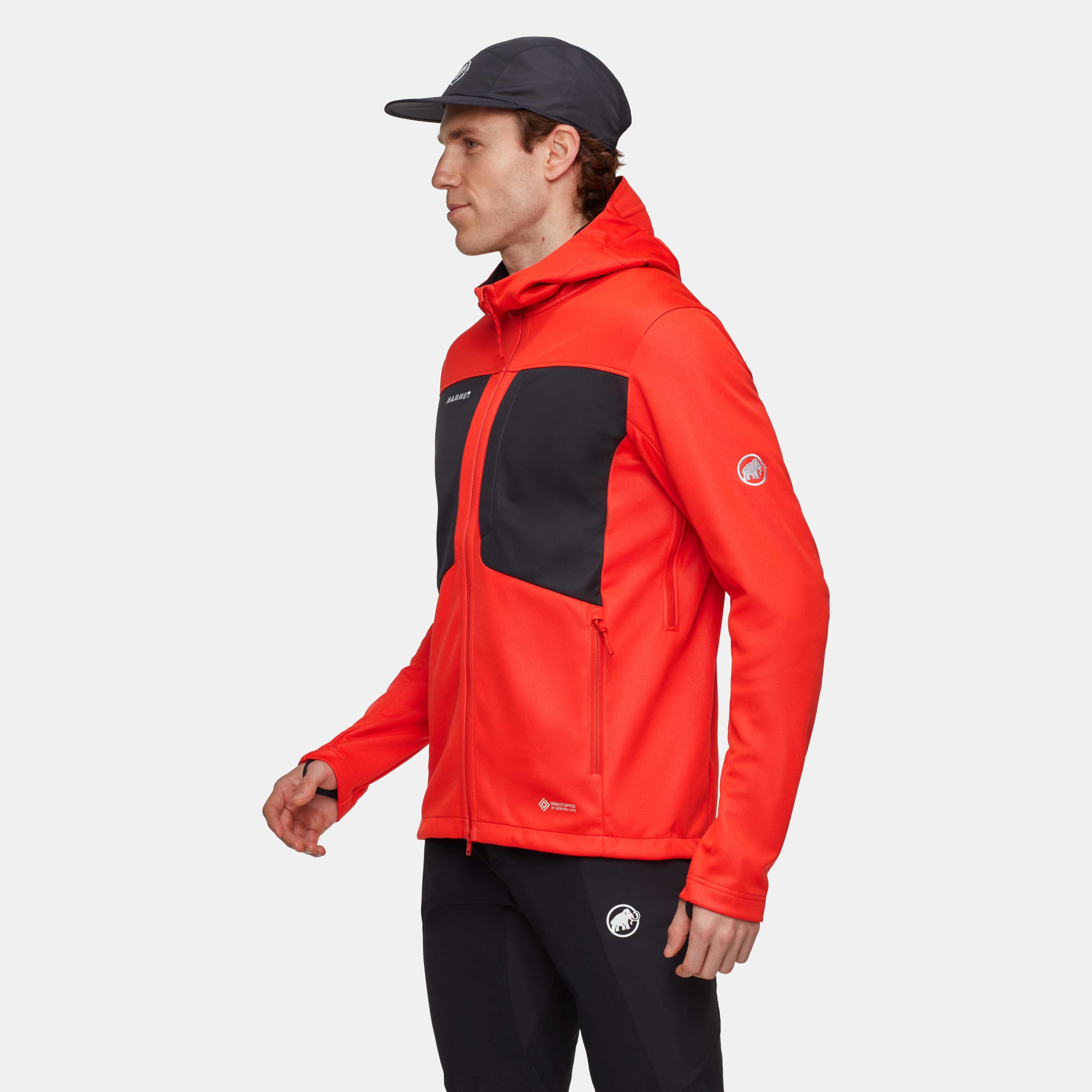 MAMMUT 防水フード付きジャケット レッド Ultimate VIII SO Hooded Jacket Men | Mammut