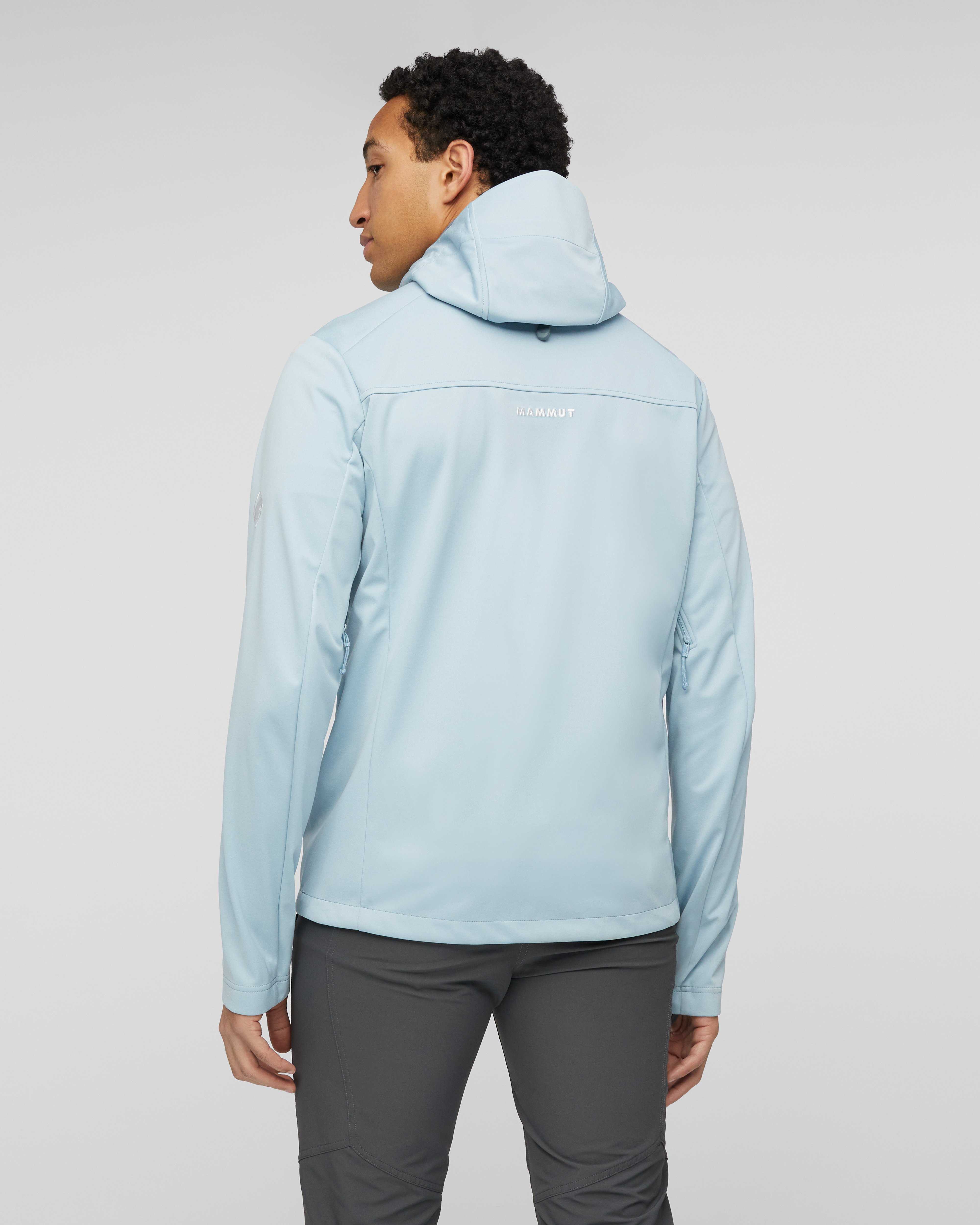 Mammut Ultimate VIII SO Hooded Jacket Men, nebla-strata - Nebla-strata - Model back view