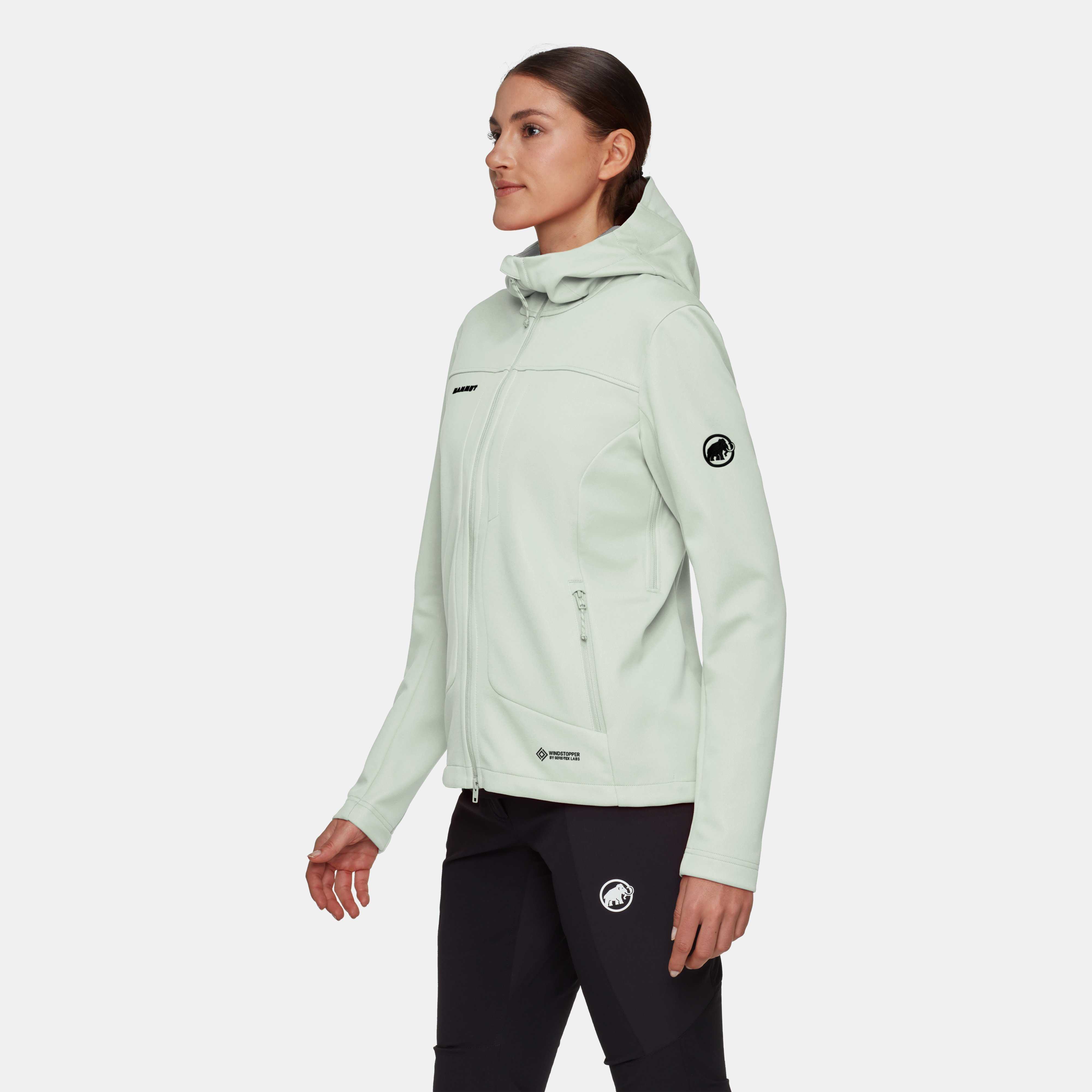 Mammut Ultimate VIII SO Hooded Jacket Women, silver sage - Silver sage