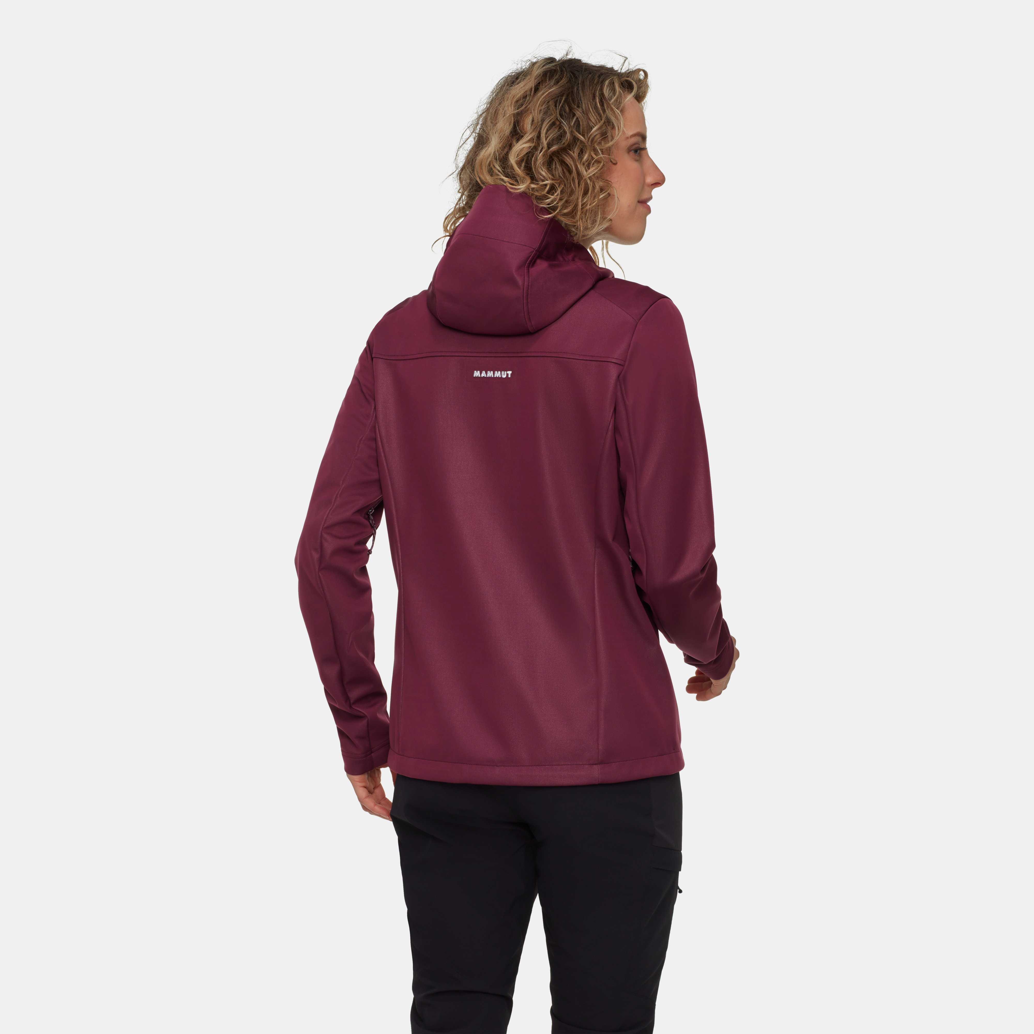 Mammut Ultimate VIII SO Hooded Jacket Women, vin-black - Vin-black