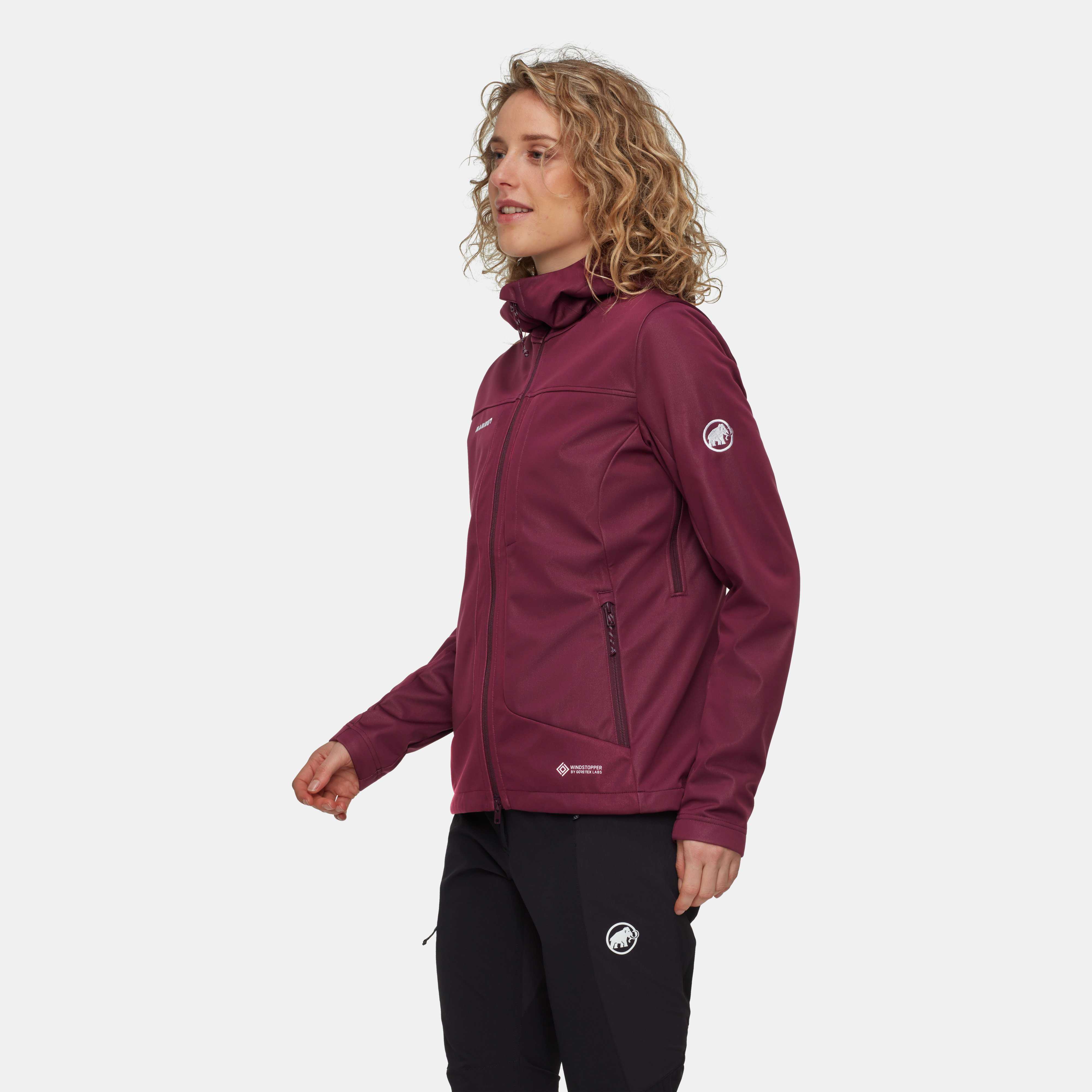 Mammut Ultimate VIII SO Hooded Jacket Women, vin-black - Vin-black
