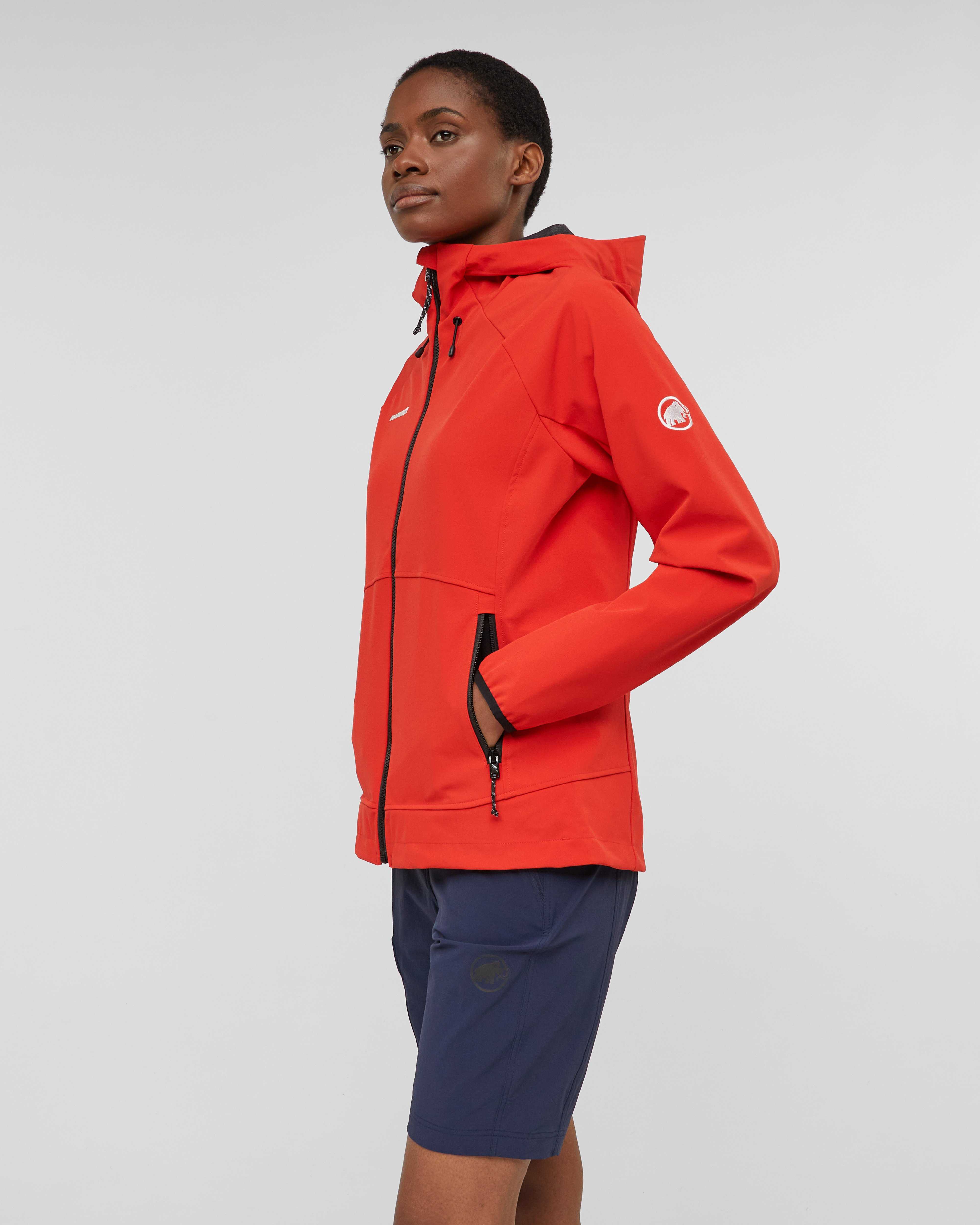 Mammut Mtn. Pro 2.0 SO Hooded Jacket Women, mammut red - Mammut red - Model side view