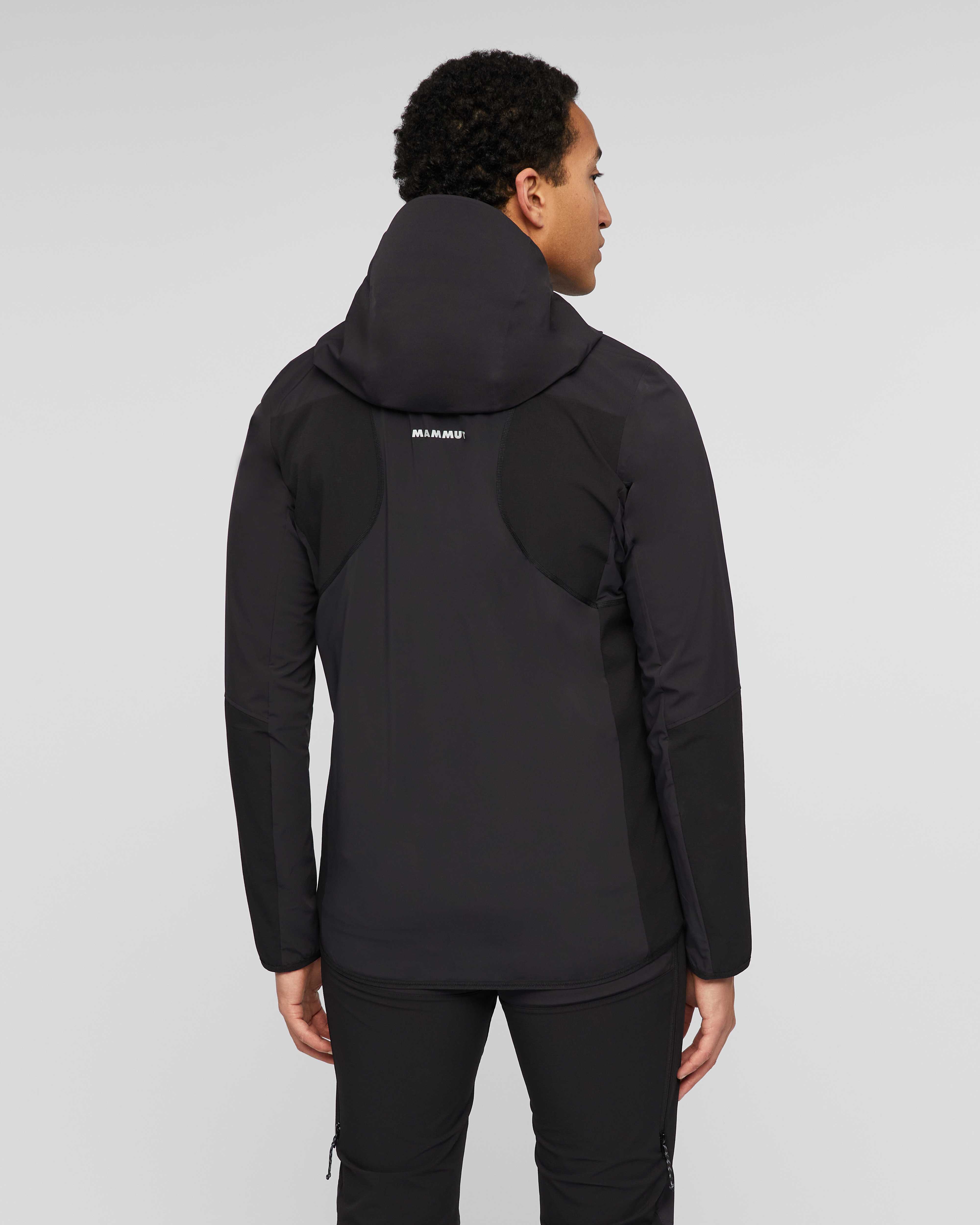 Mammut Aenergy Pro SO Hybrid Hooded Jacket Men, black - Black - Model back view