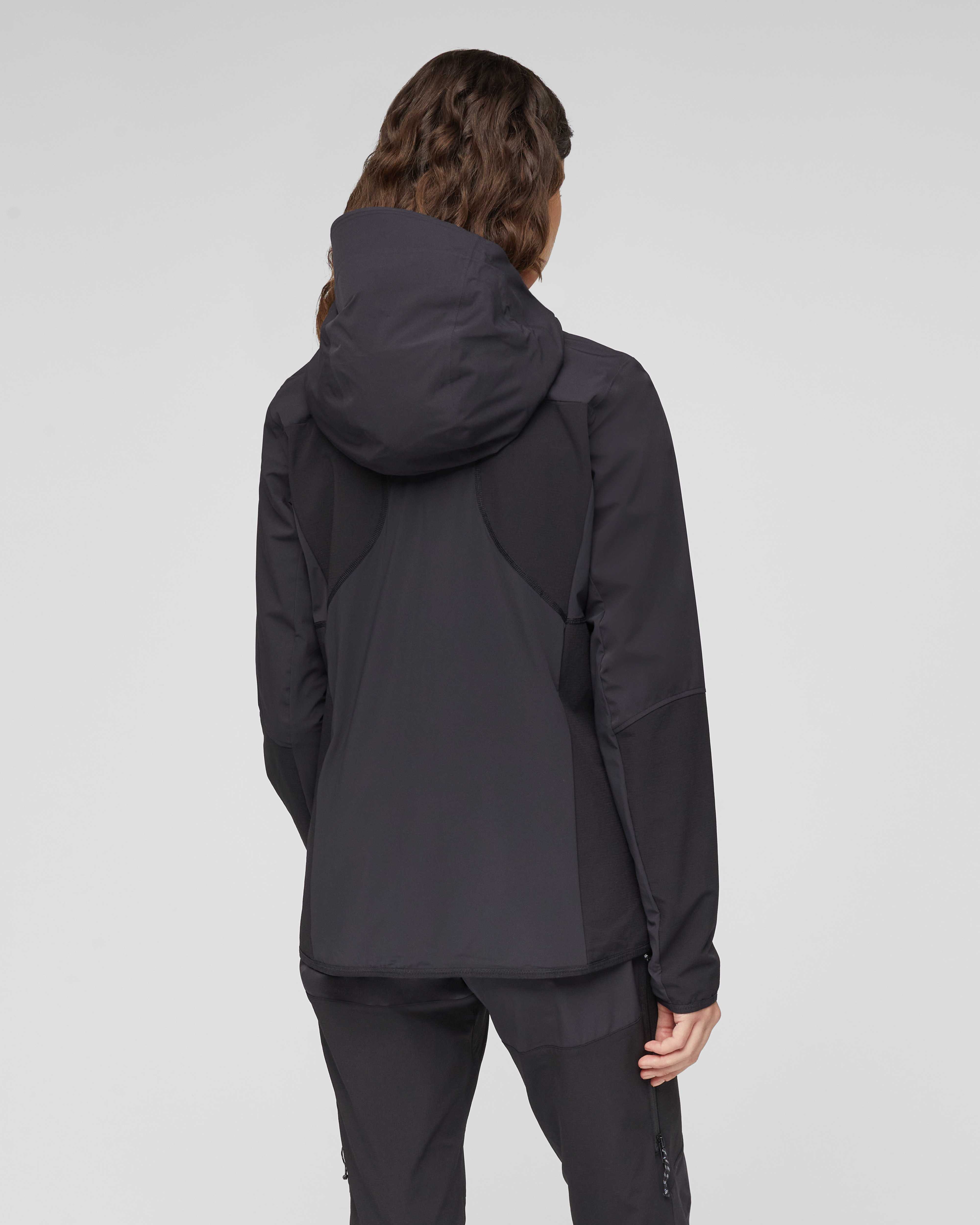 Mammut Aenergy Pro SO Hybrid Hooded Jacket Women, black - Black - Model back view