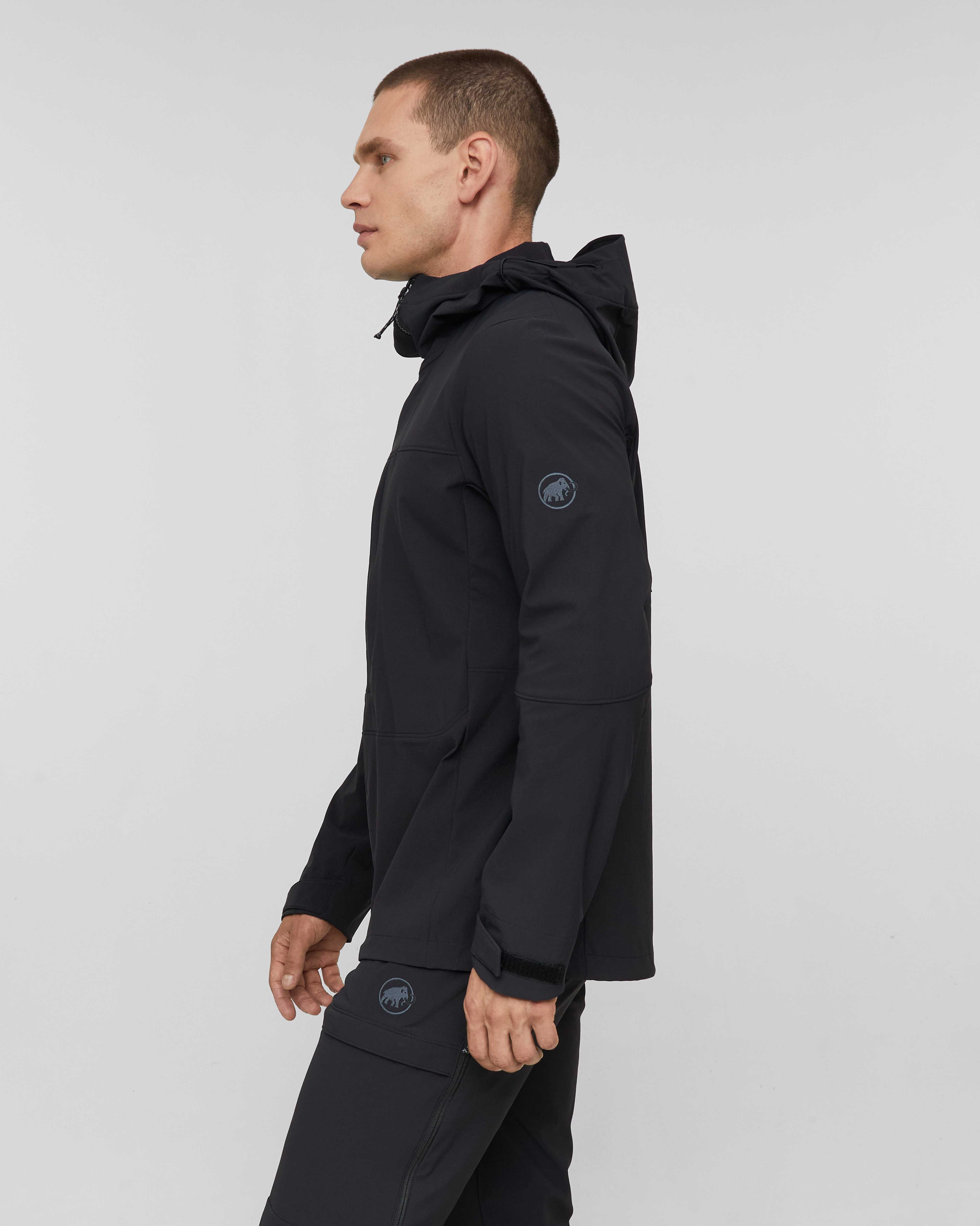 Mammut Skintrack SO Hooded Jacket Men, black - Black - Model side view