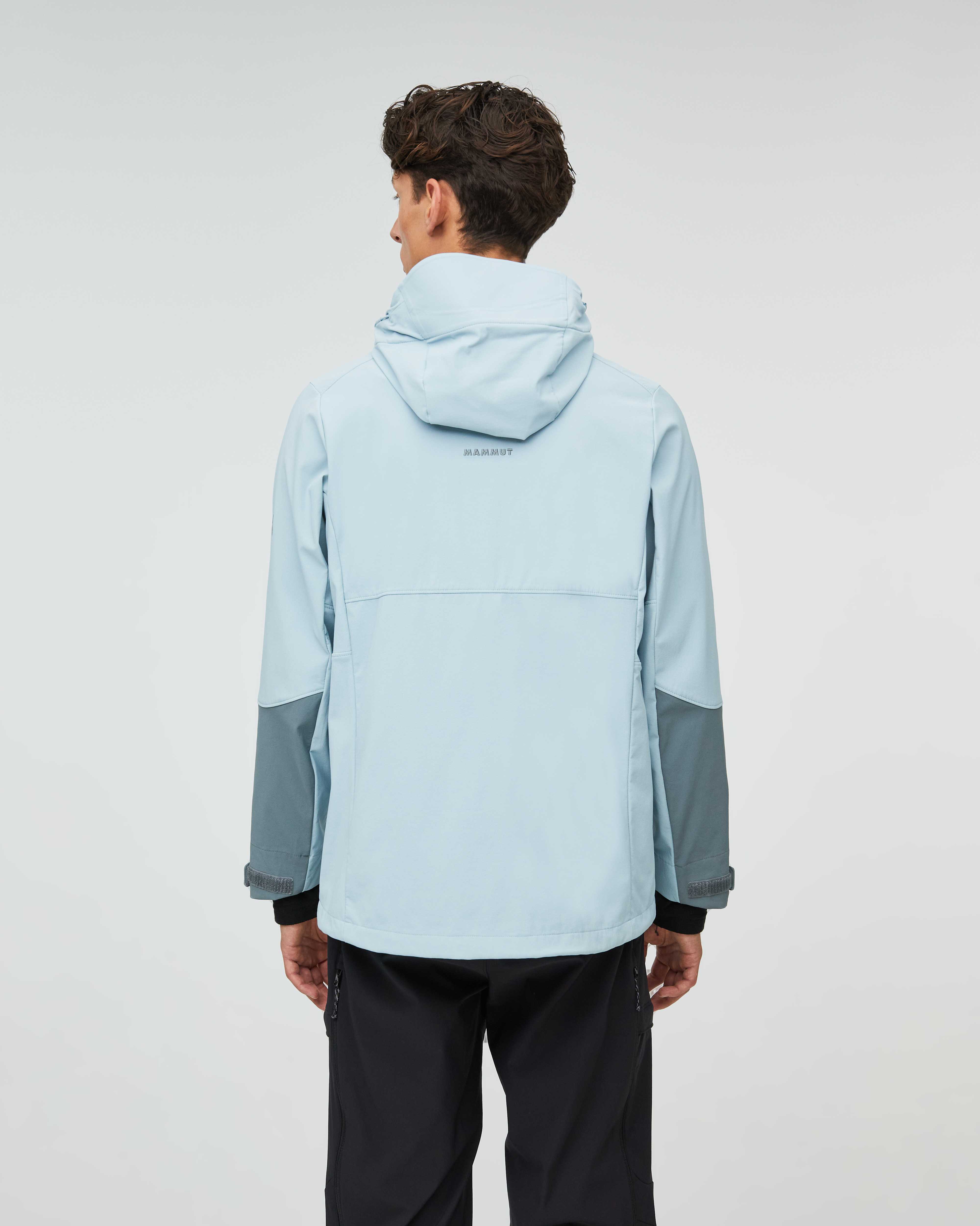 Mammut Skintrack SO Hooded Jacket Men, strata-nebla - Strata-nebla - Model back view