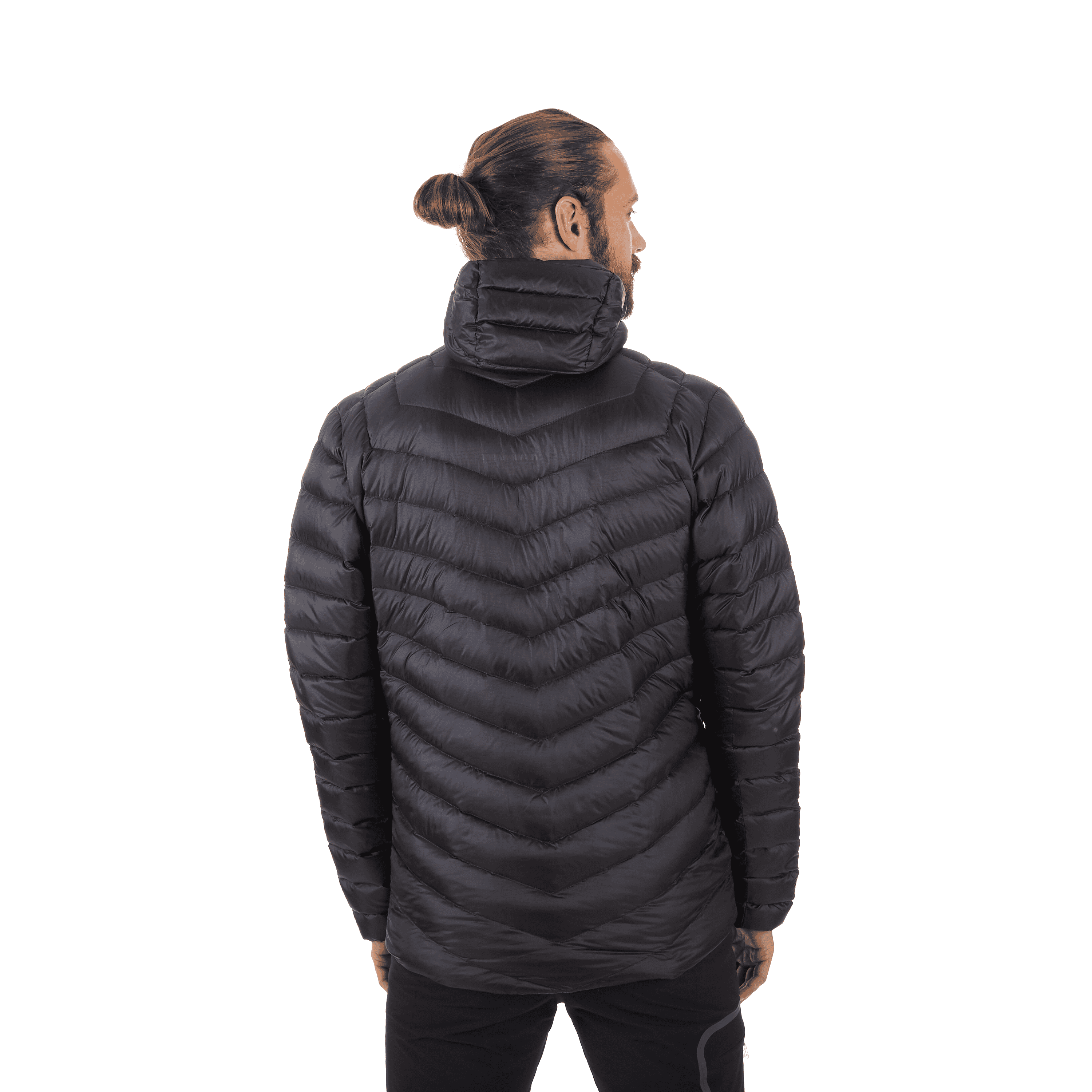 Mammut Broad Peak IN Hooded Jacket Men - black-phantom, S - Black-phantom - Model back view