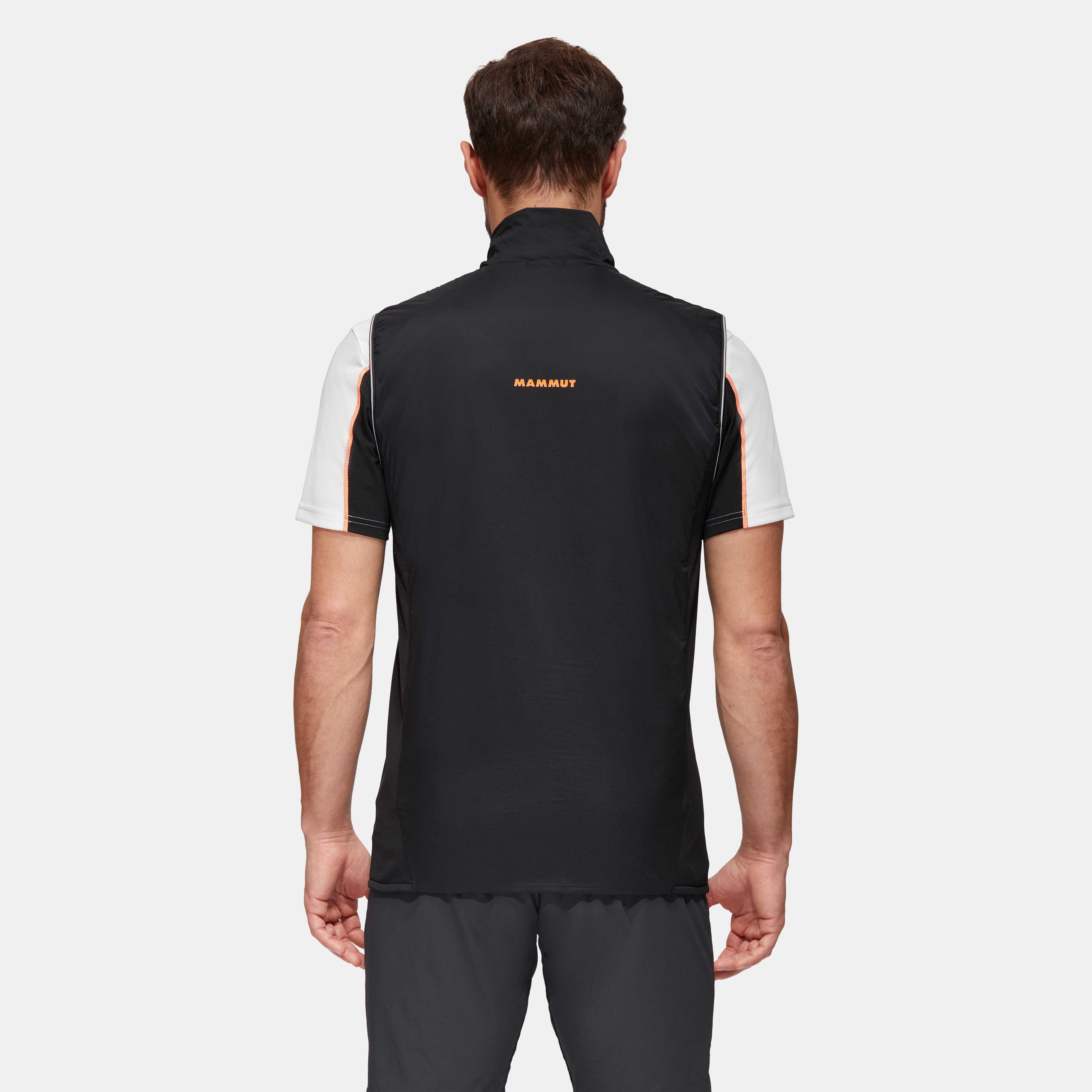 Mammut Rime Light In Flex Vest Men - black-white-vibrant orange, S - Black-white-vibrant orange
