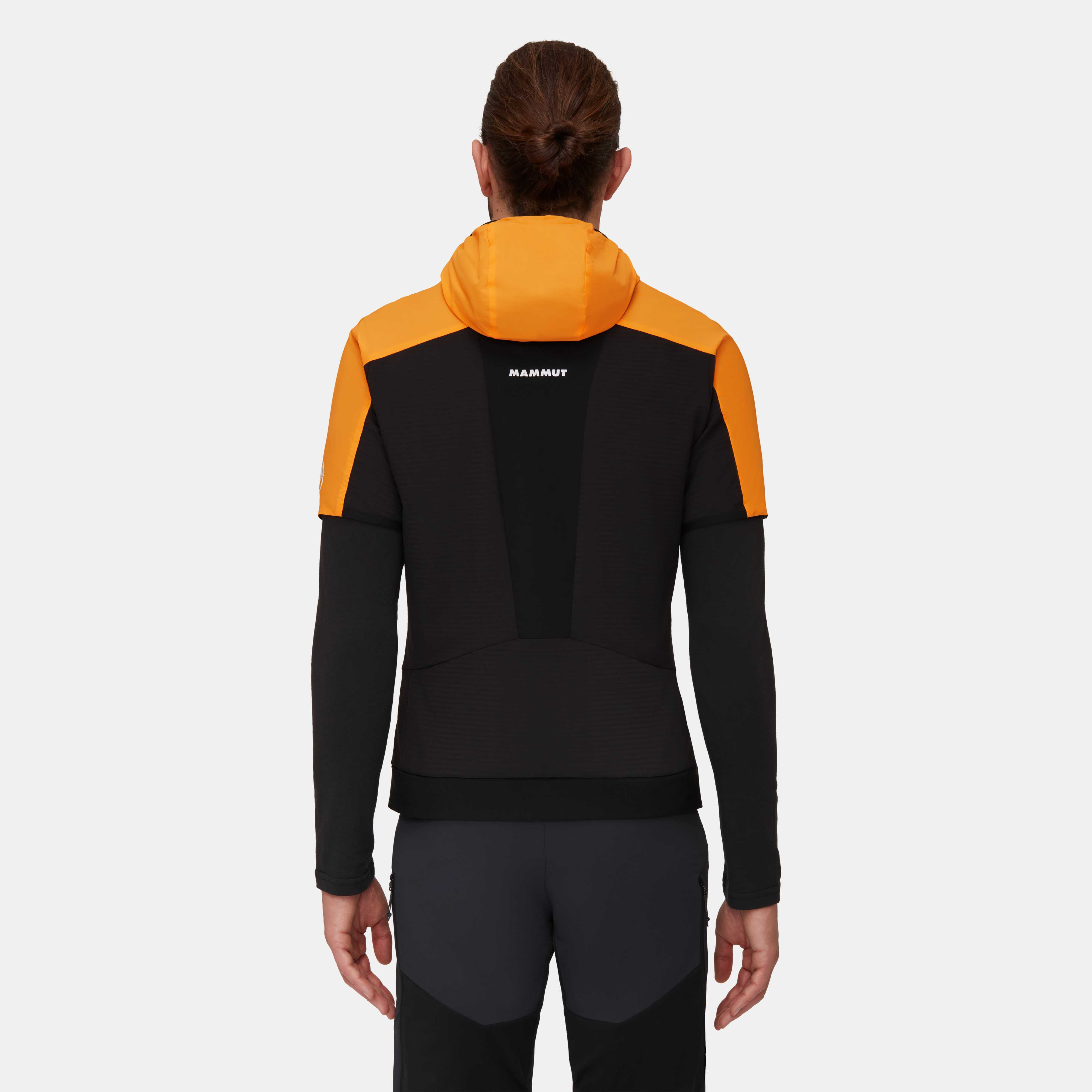 Mammut Aenergy IN Hybrid Hooded Vest Men, tangerine-black - Tangerine-black