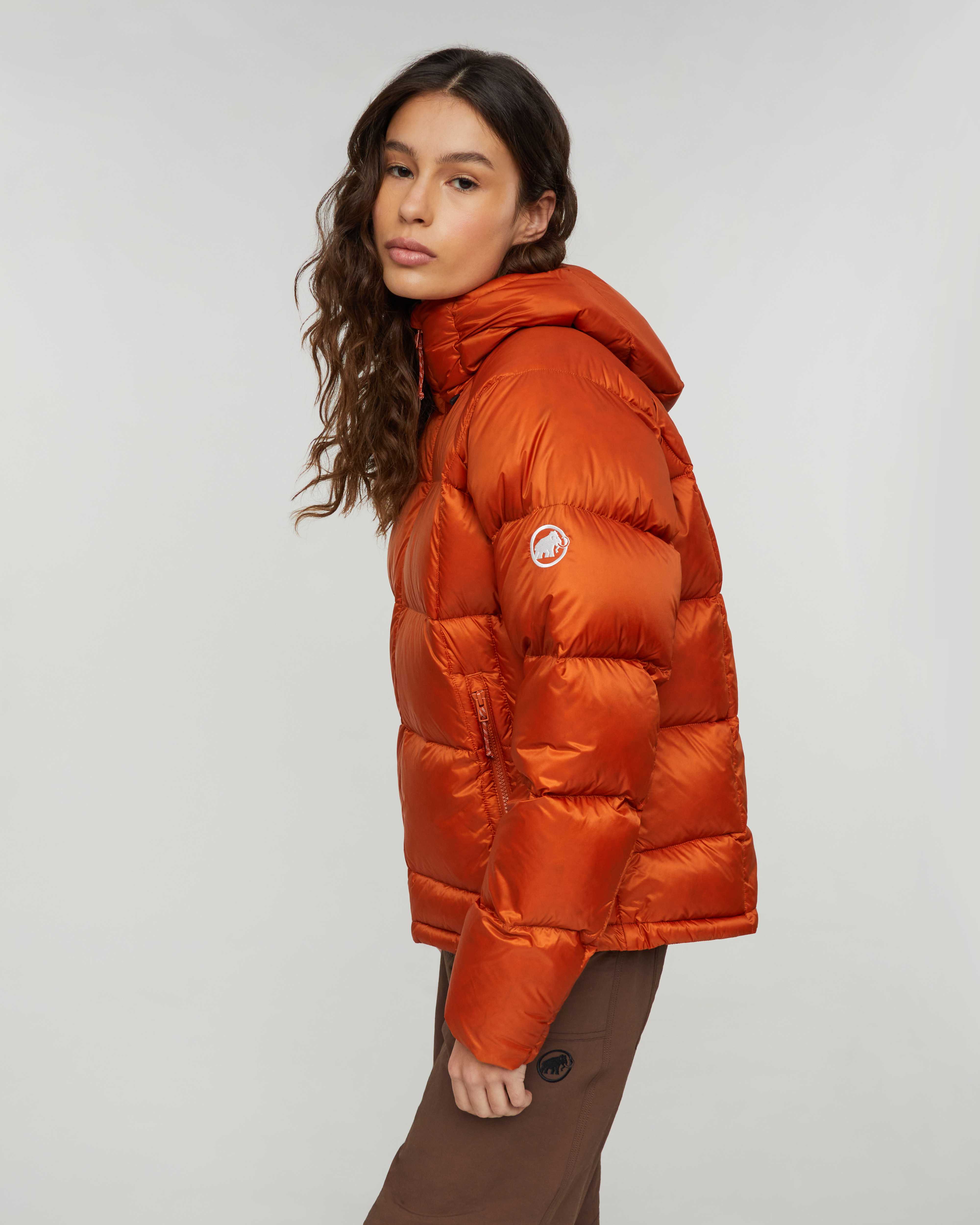 Mammut Glacier Glow IN Hooded Jacket Women, autumn larice - Autumn larice - Model side view