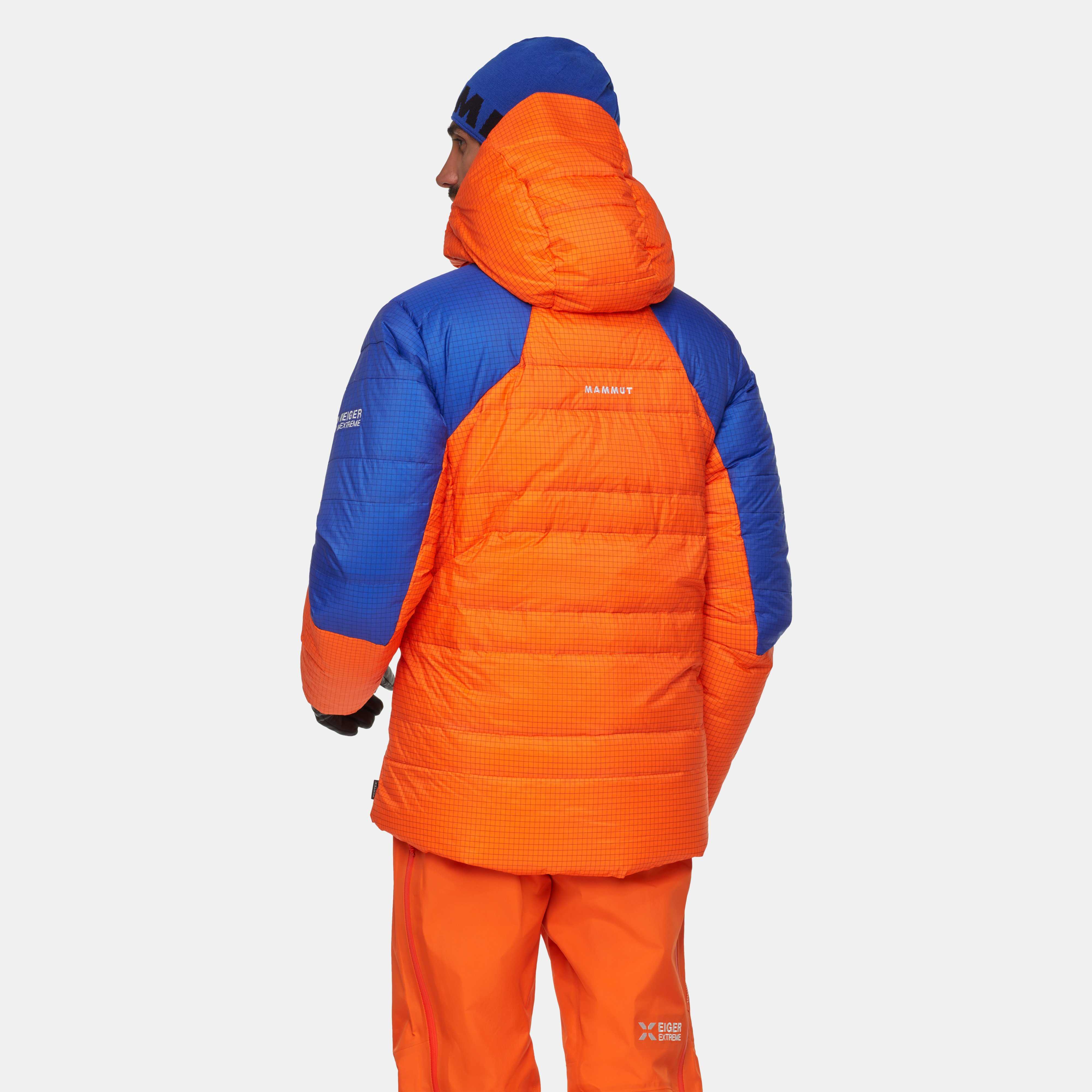 Mammut Eiger Nordwand Advanced Down IN Hooded Jacket Men, eiger orange-eiger blue - Eiger orange-eiger blue