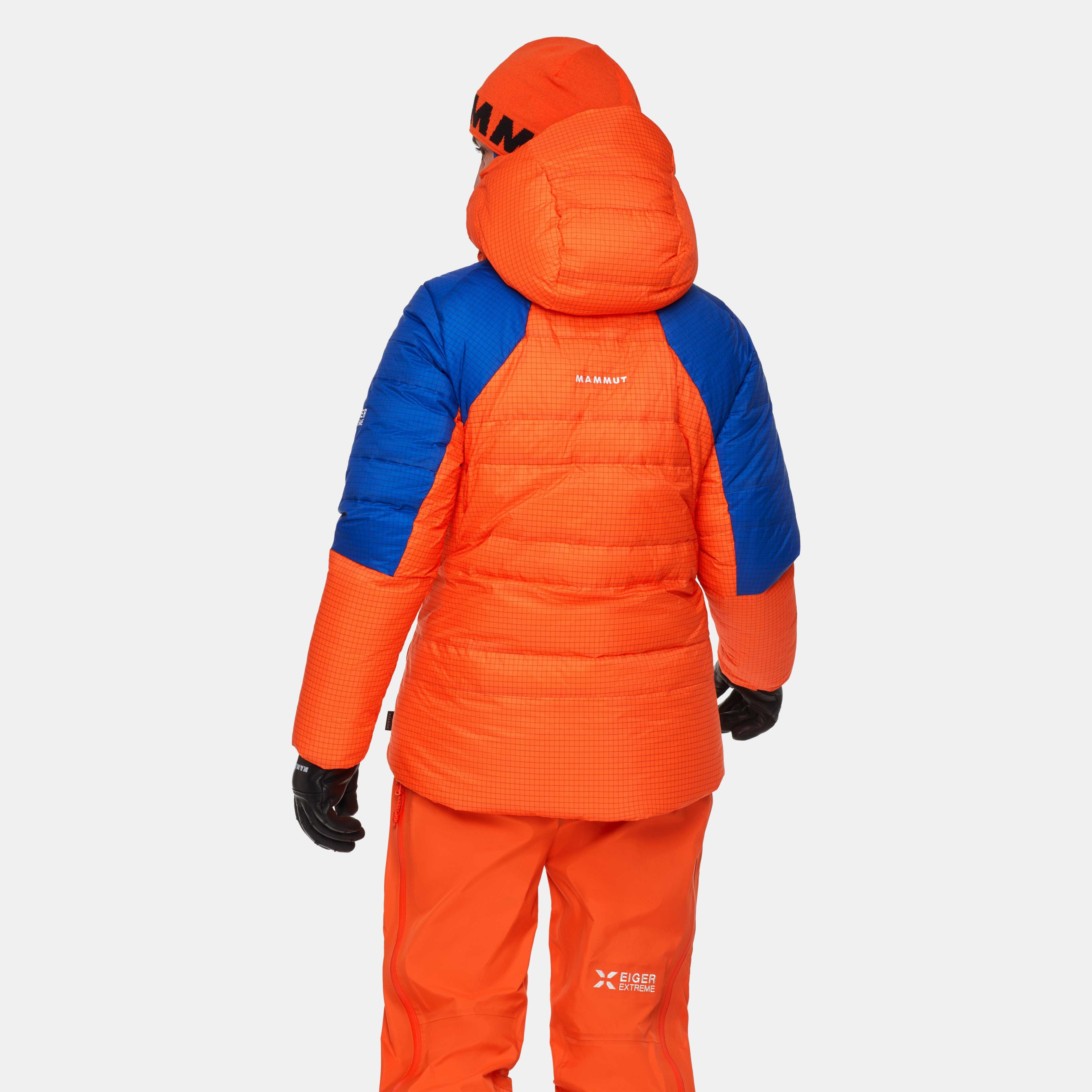 Mammut Eiger Nordwand Advanced Down IN Hooded Jacket Women, eiger orange-eiger blue - Eiger orange-eiger blue