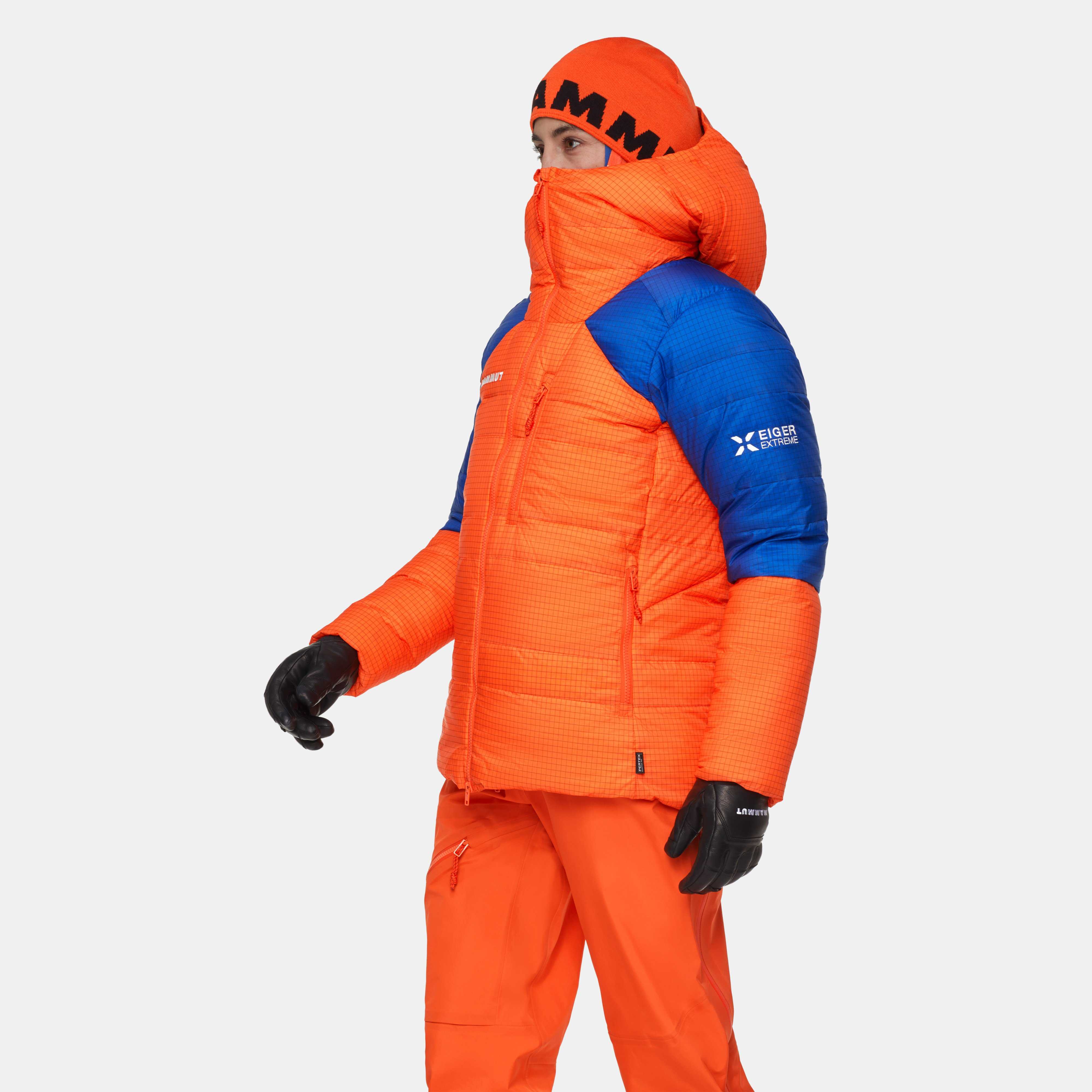 Mammut Eiger Nordwand Advanced Down IN Hooded Jacket Women, eiger orange-eiger blue - Eiger orange-eiger blue