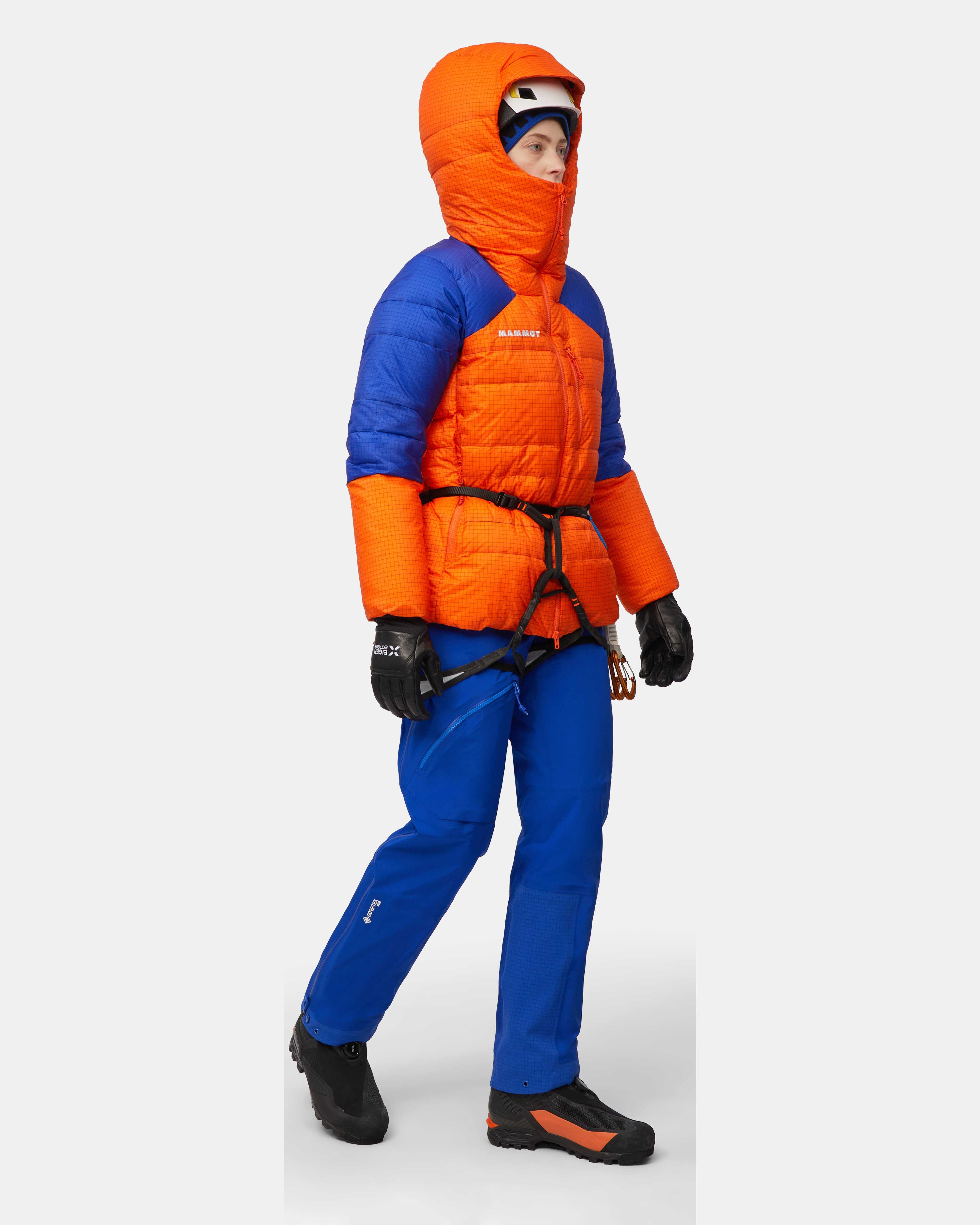 Mammut Eiger Nordwand Advanced Down IN Hooded Jacket Women, eiger orange-eiger blue - Eiger orange-eiger blue