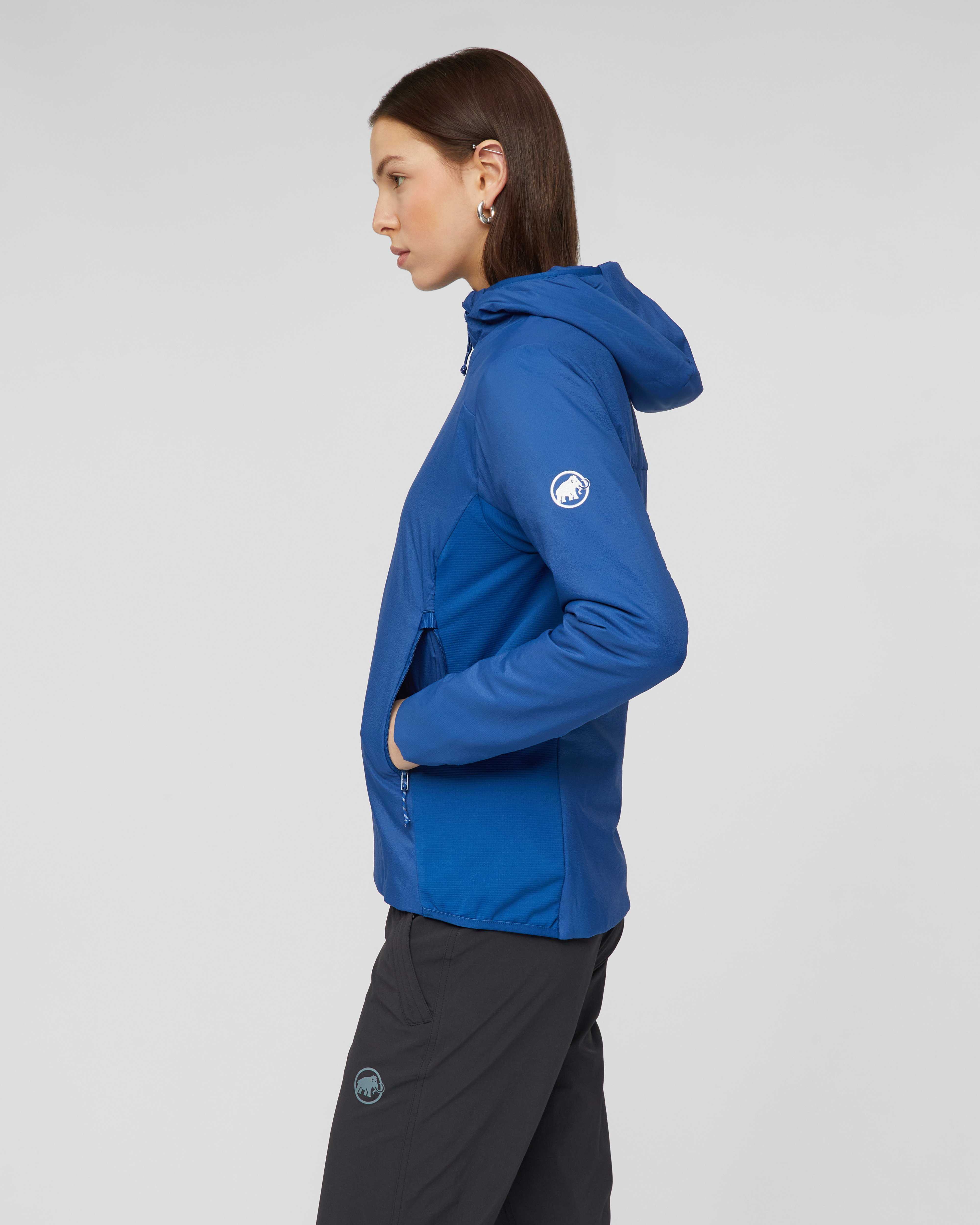 Mammut Rime Light IN Hybrid Hooded Jacket Women, tschiel - Tschiel - Model side view
