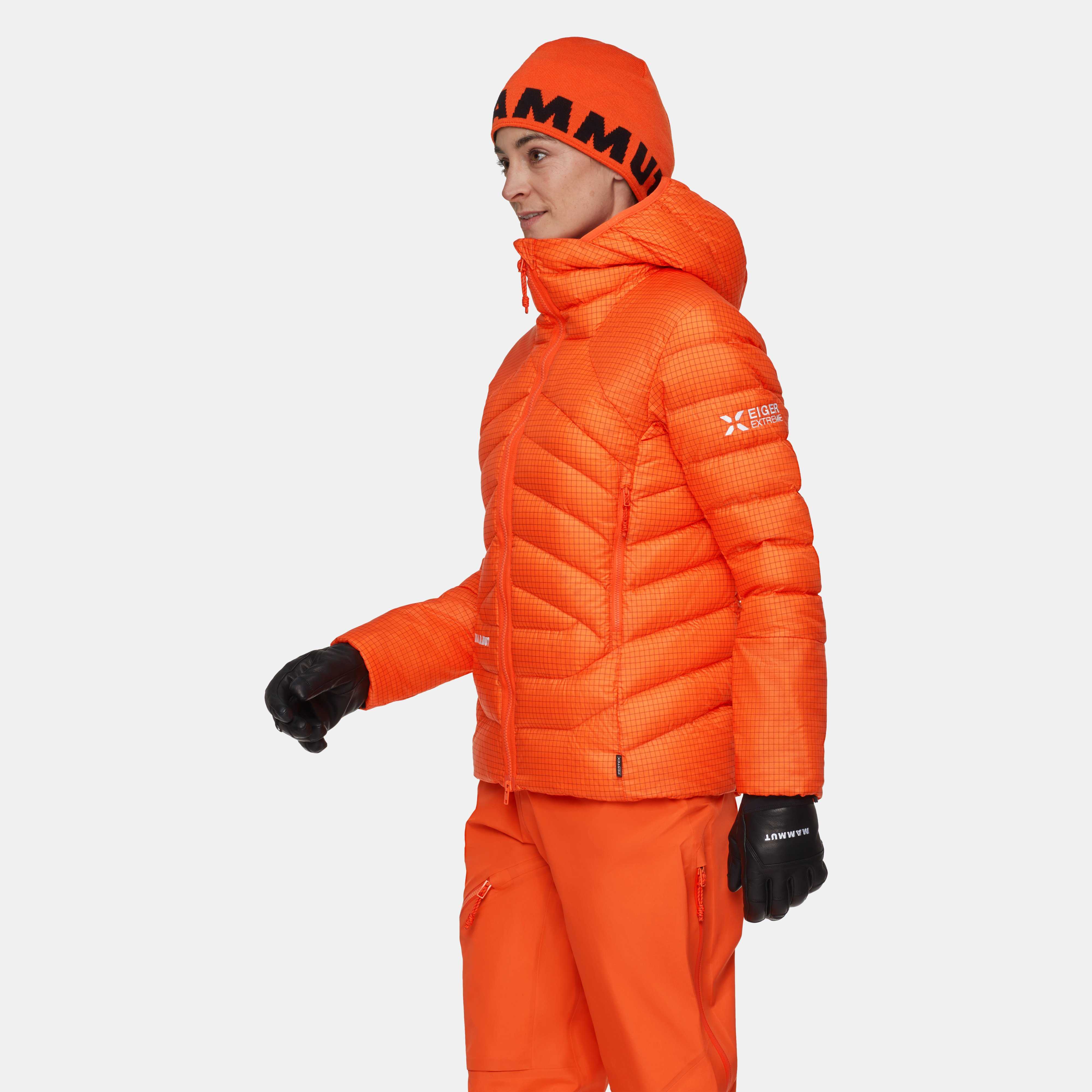 Mammut Eiger Nordwand Light Down IN Hooded Jacket Women, eiger orange - Eiger orange