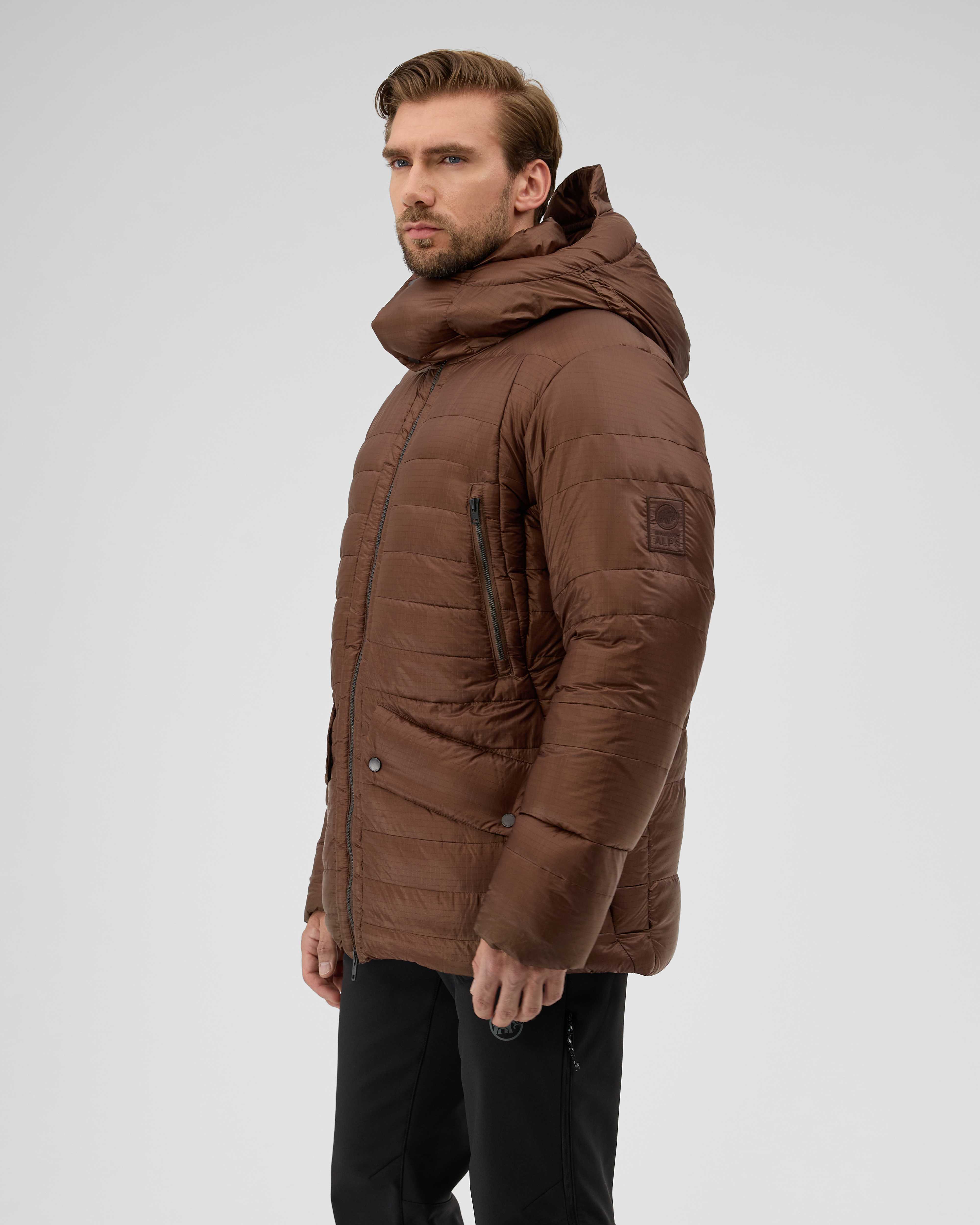Mammut Alps IN Hooded Jacket Men, soil - Soil - Model side view
