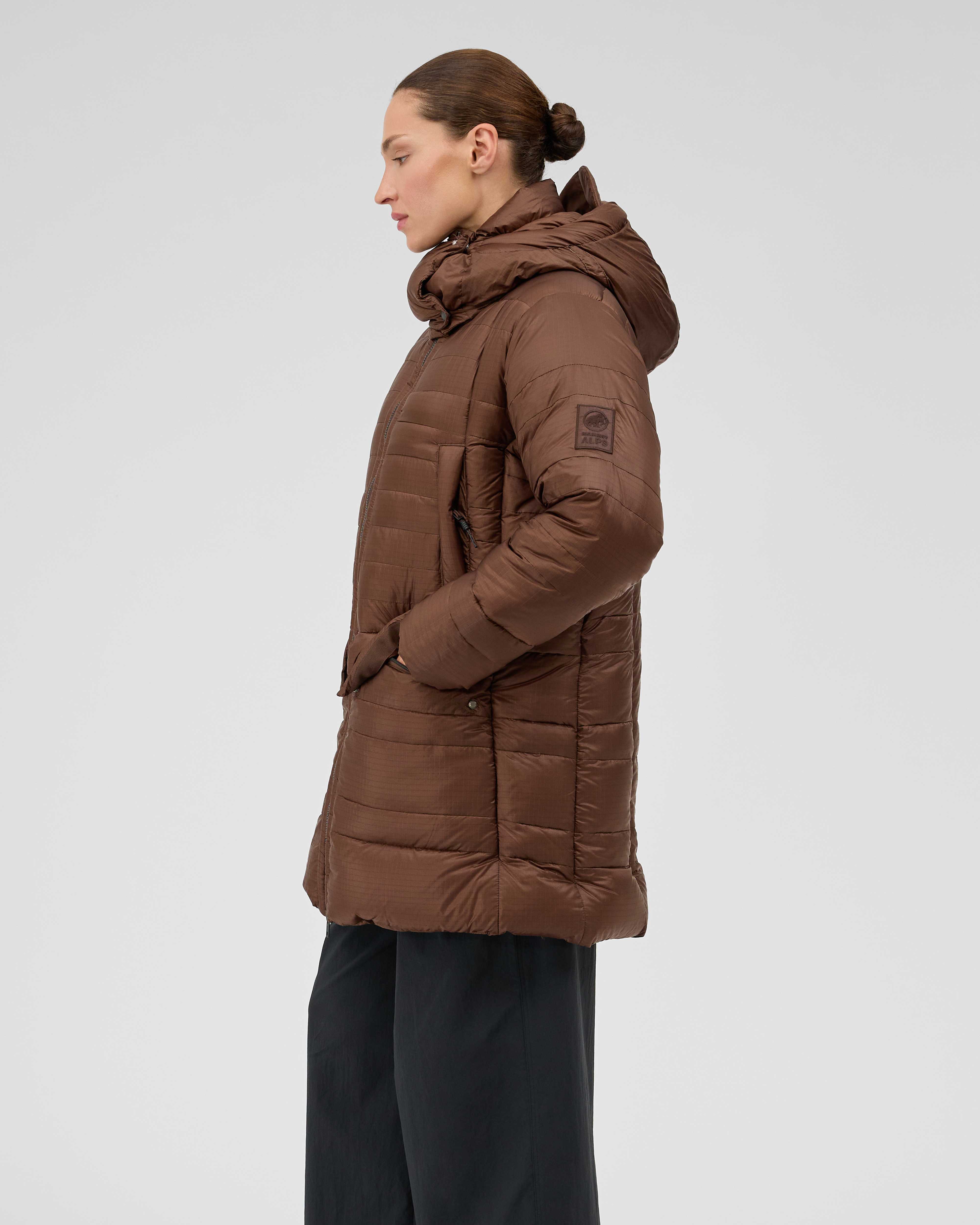 Mammut Alps IN Hooded Parka Women, soil - Soil - Model side view