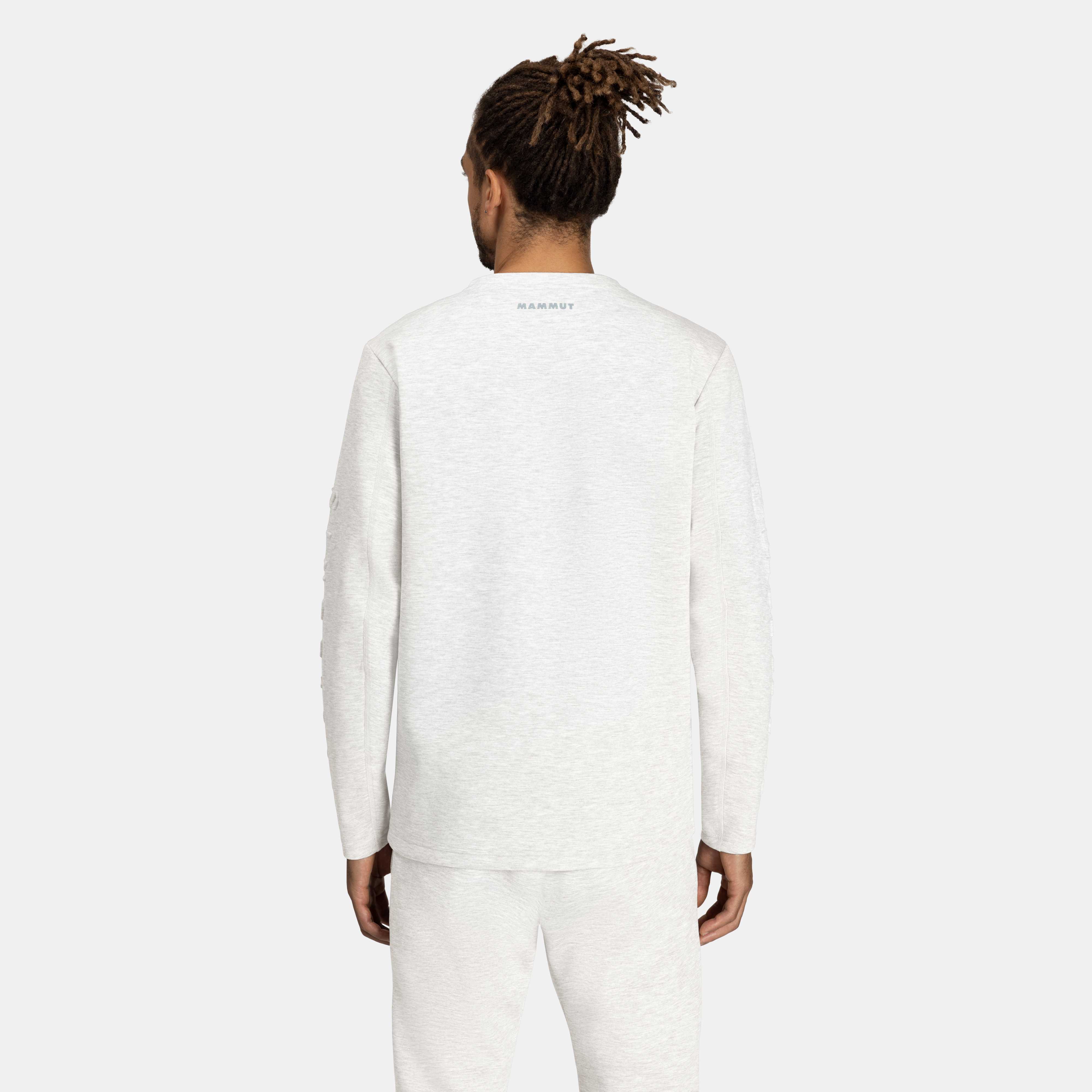 Mammut Dyno 2.0 ML Crew Neck AF, white mélange - White mélange