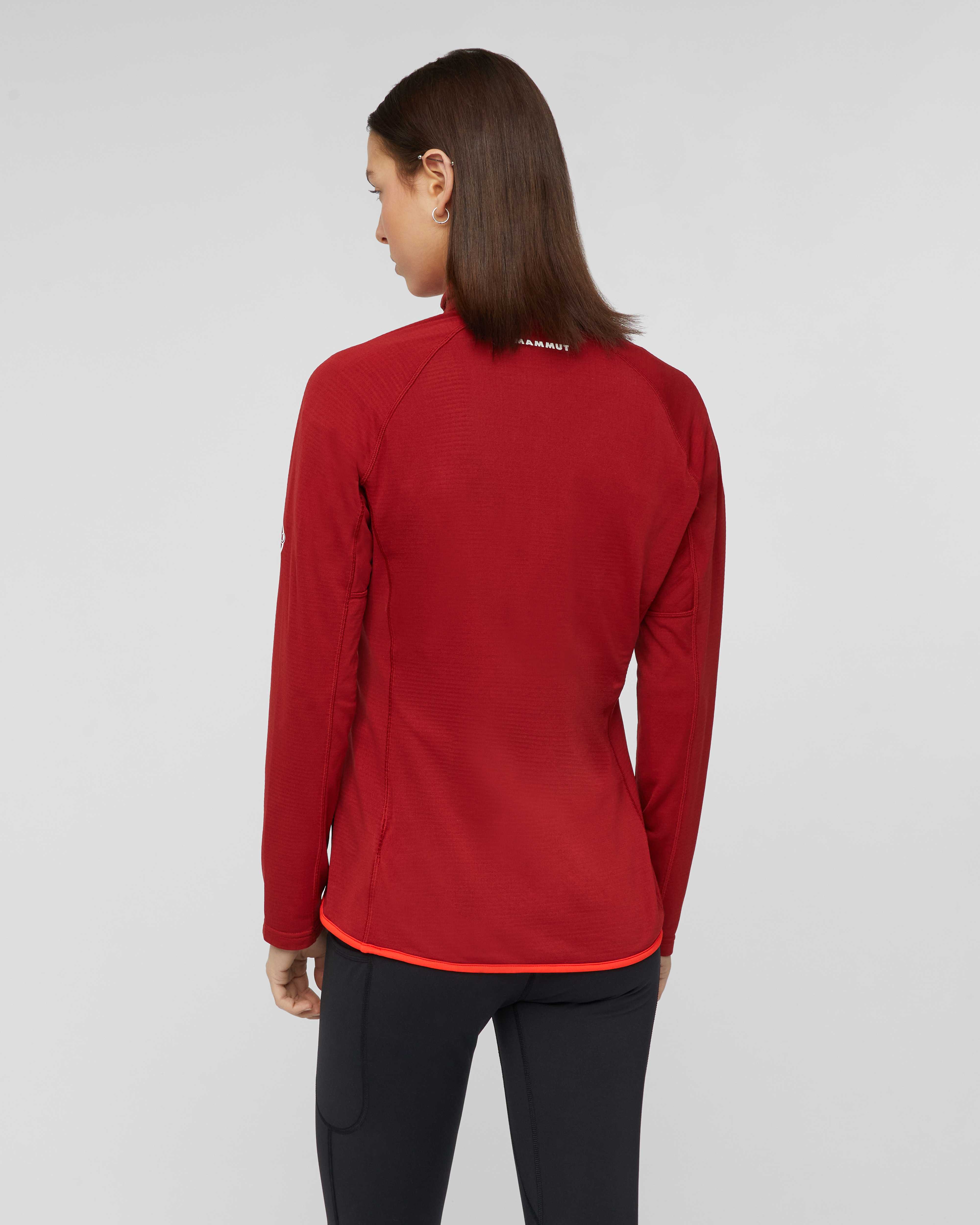 Mammut Aenergy Light ML Half Zip Pull Women, dark mammut red-mammut red - Dark mammut red-mammut red - Model back view