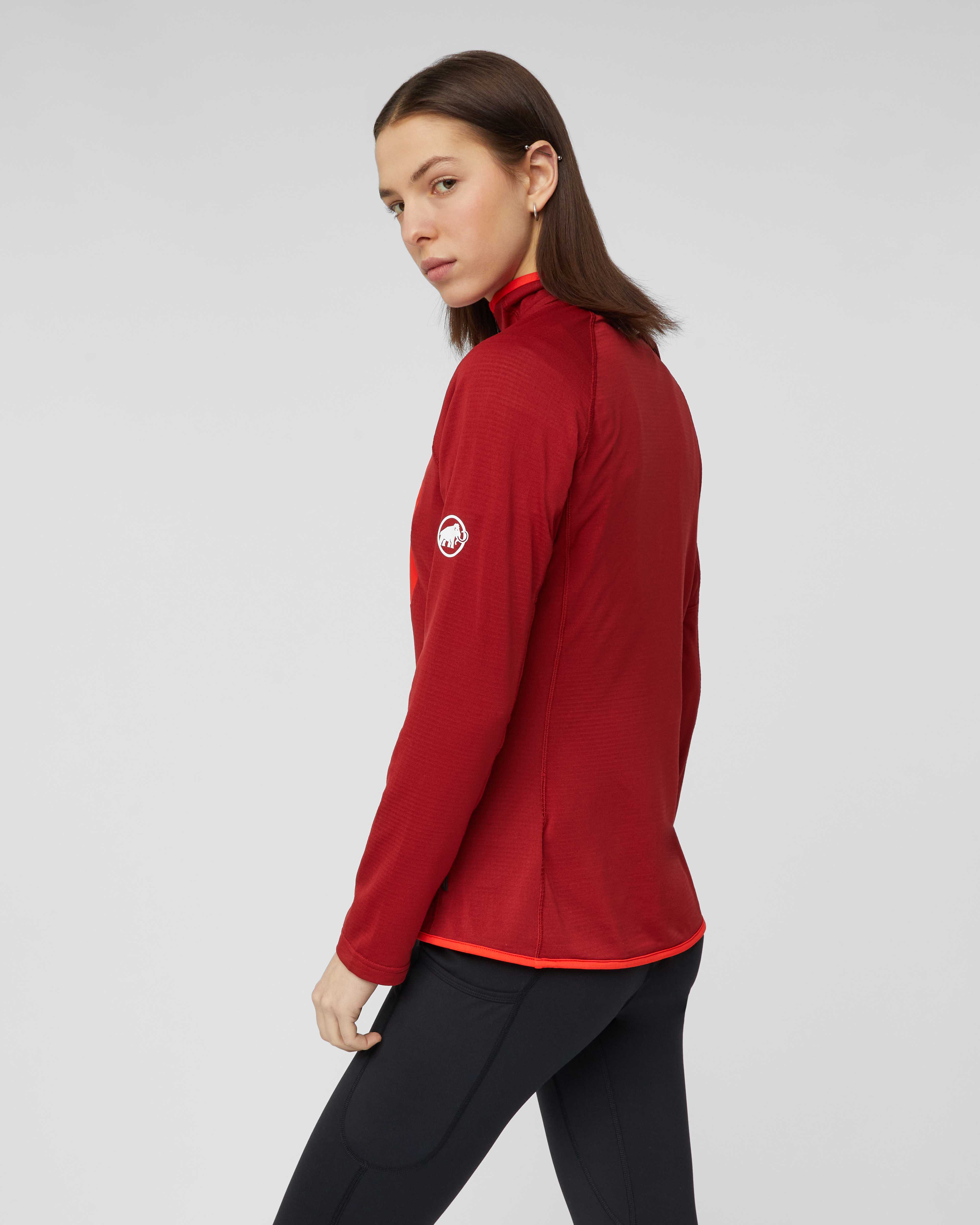 Mammut Aenergy Light ML Half Zip Pull Women, dark mammut red-mammut red - Dark mammut red-mammut red - Model side view