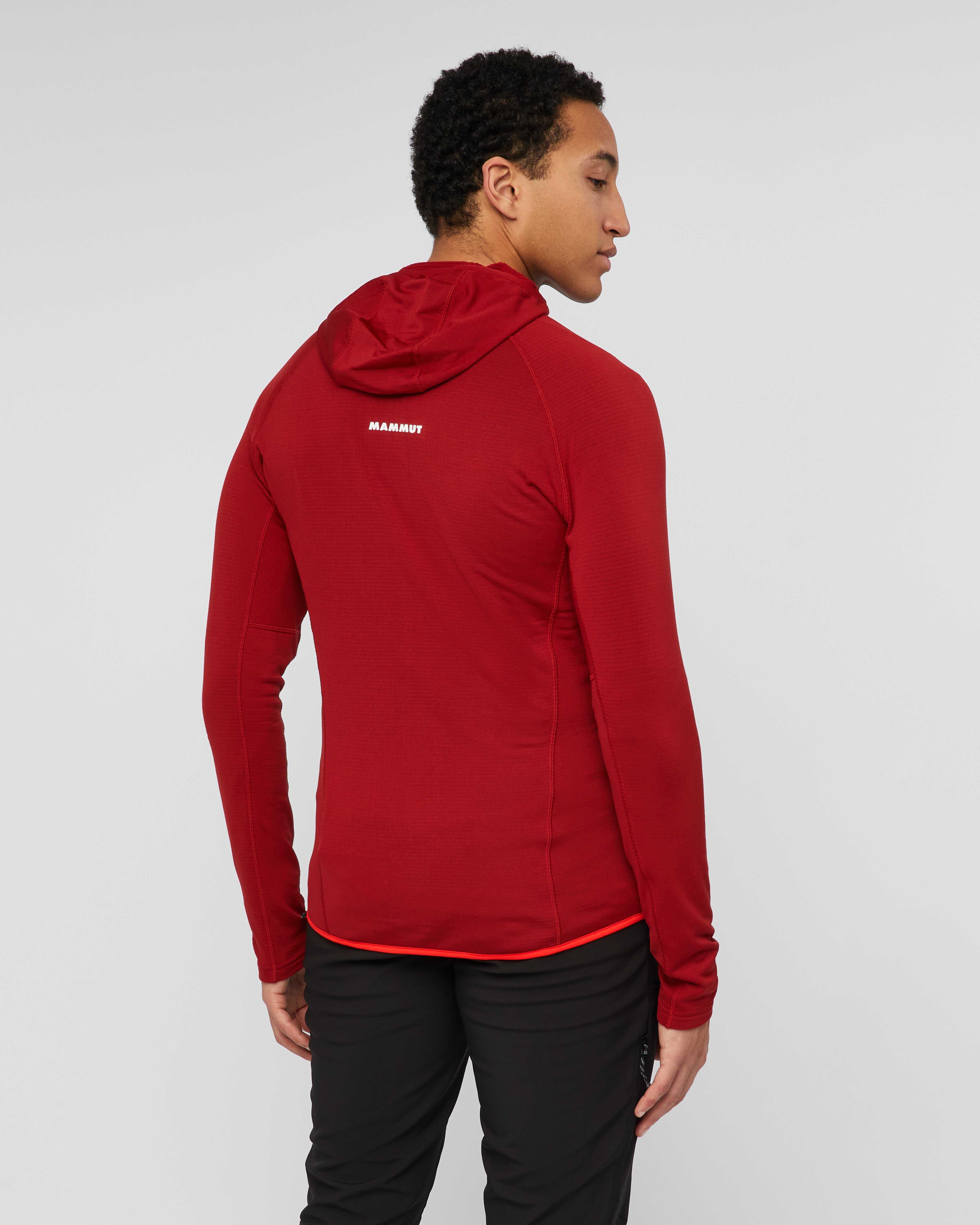 Mammut Aenergy Light ML Hooded Jacket Men, dark mammut red-mammut red - Dark mammut red-mammut red - Model back view